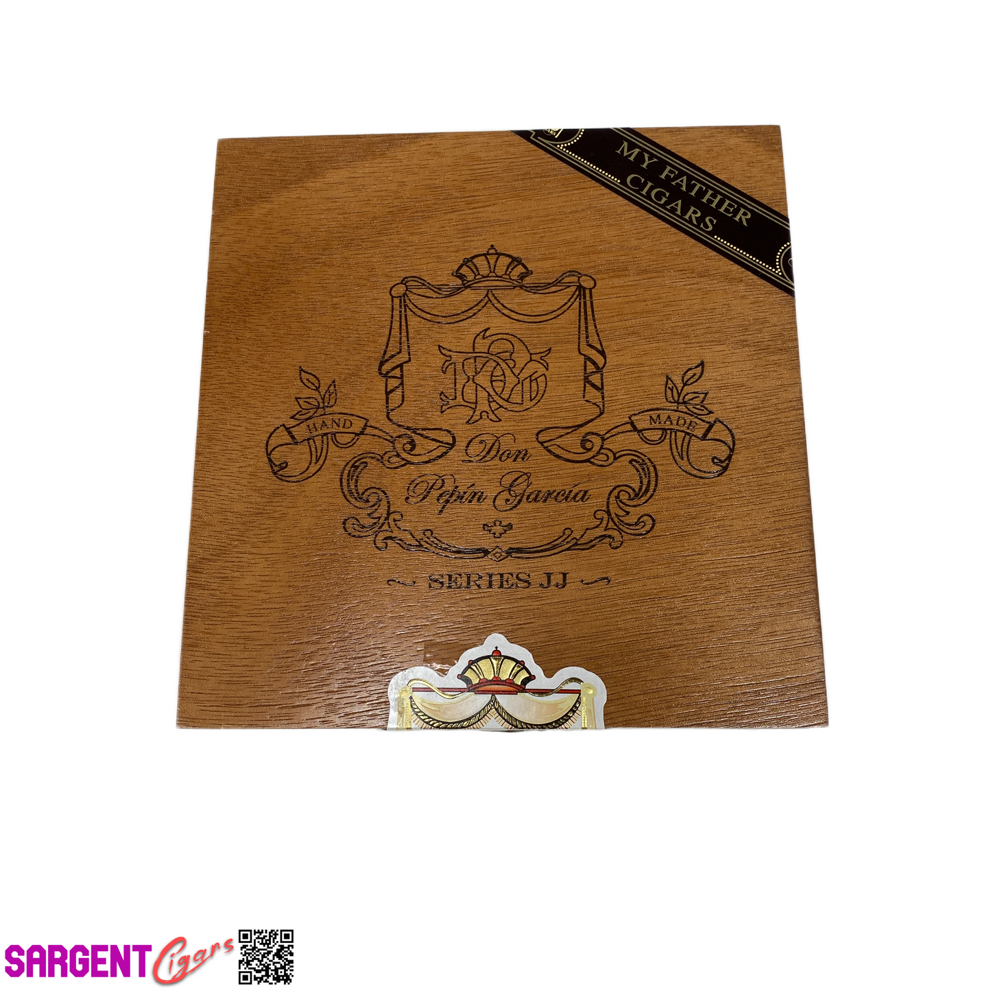 Don Pepin Garcia JJ Belicoso Empty Wooden Cigar Box 6.5x6.75x2.75
