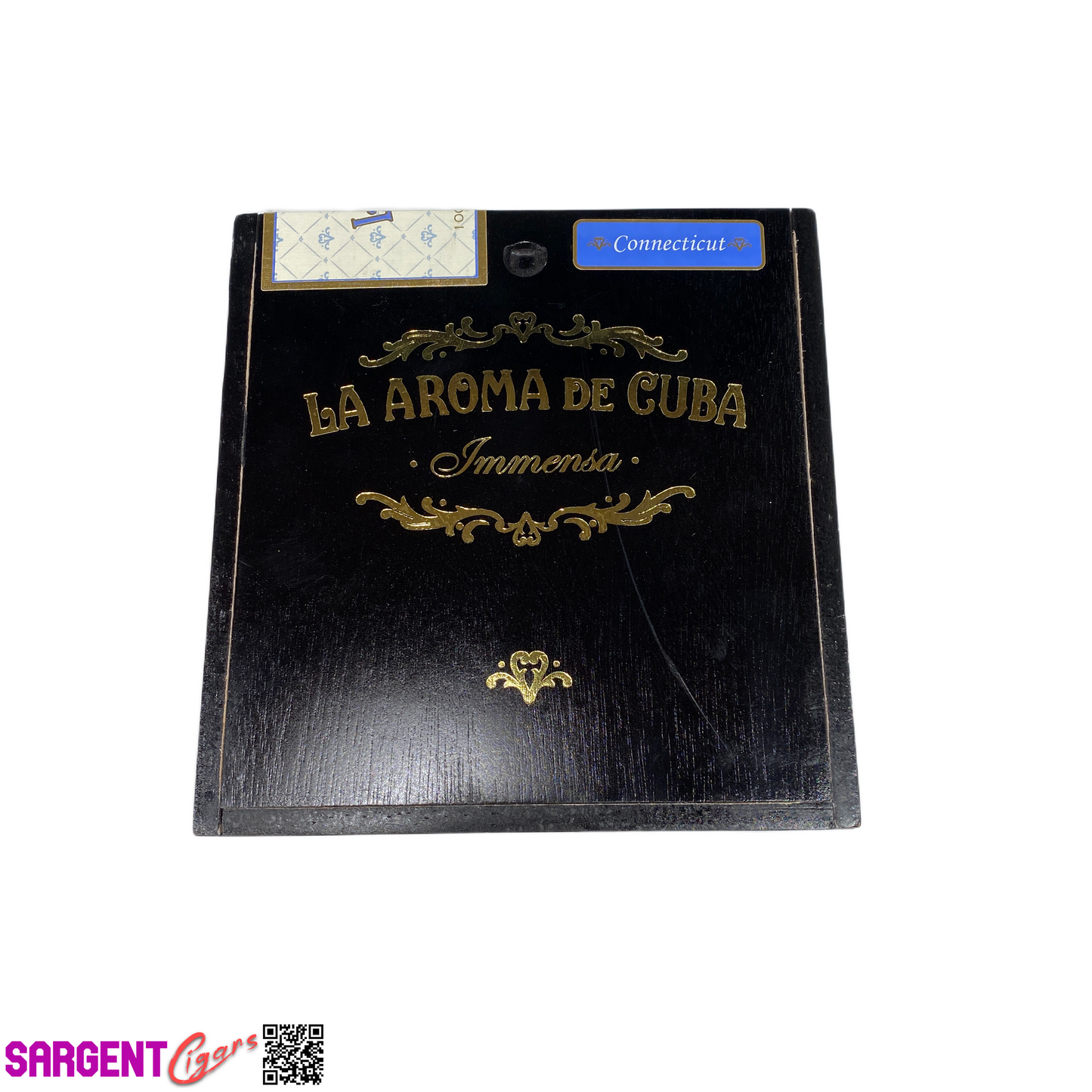 La Aroma Immensa Connecticut Empty Wooden Cigar Box 6.5x6.5x4