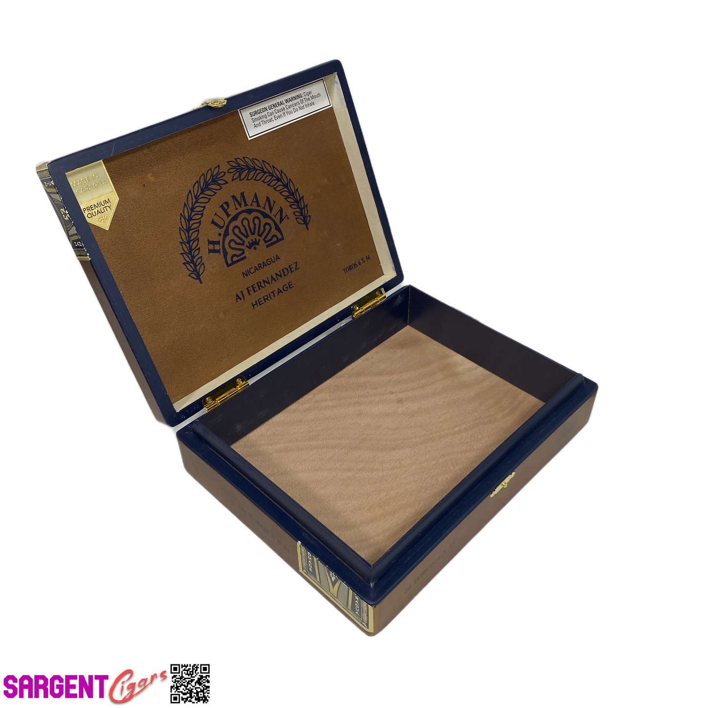H Upmann Heritage Toro Empty Wooden Cigar Box 9.25x7.25x2