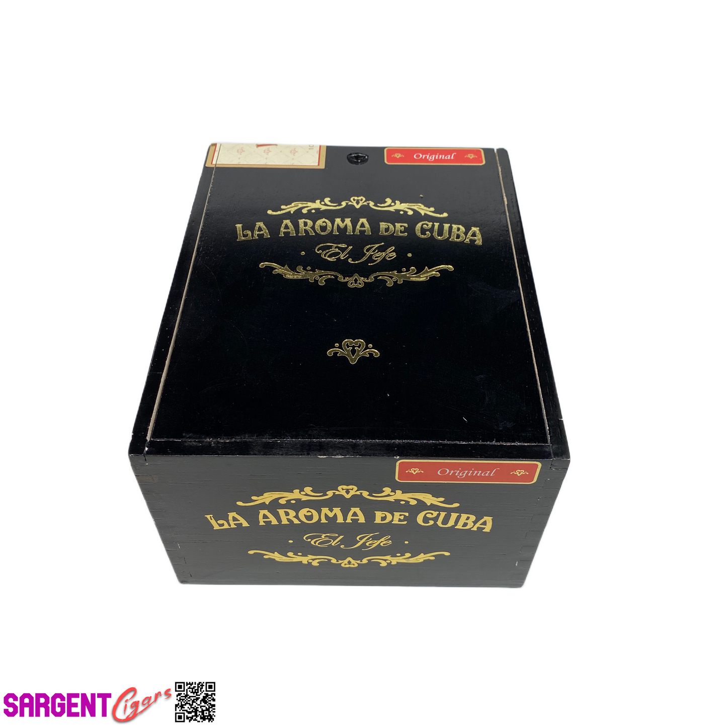 La Aroma El Jefe Original Empty Wooden Cigar Box 6.25x7.75x4