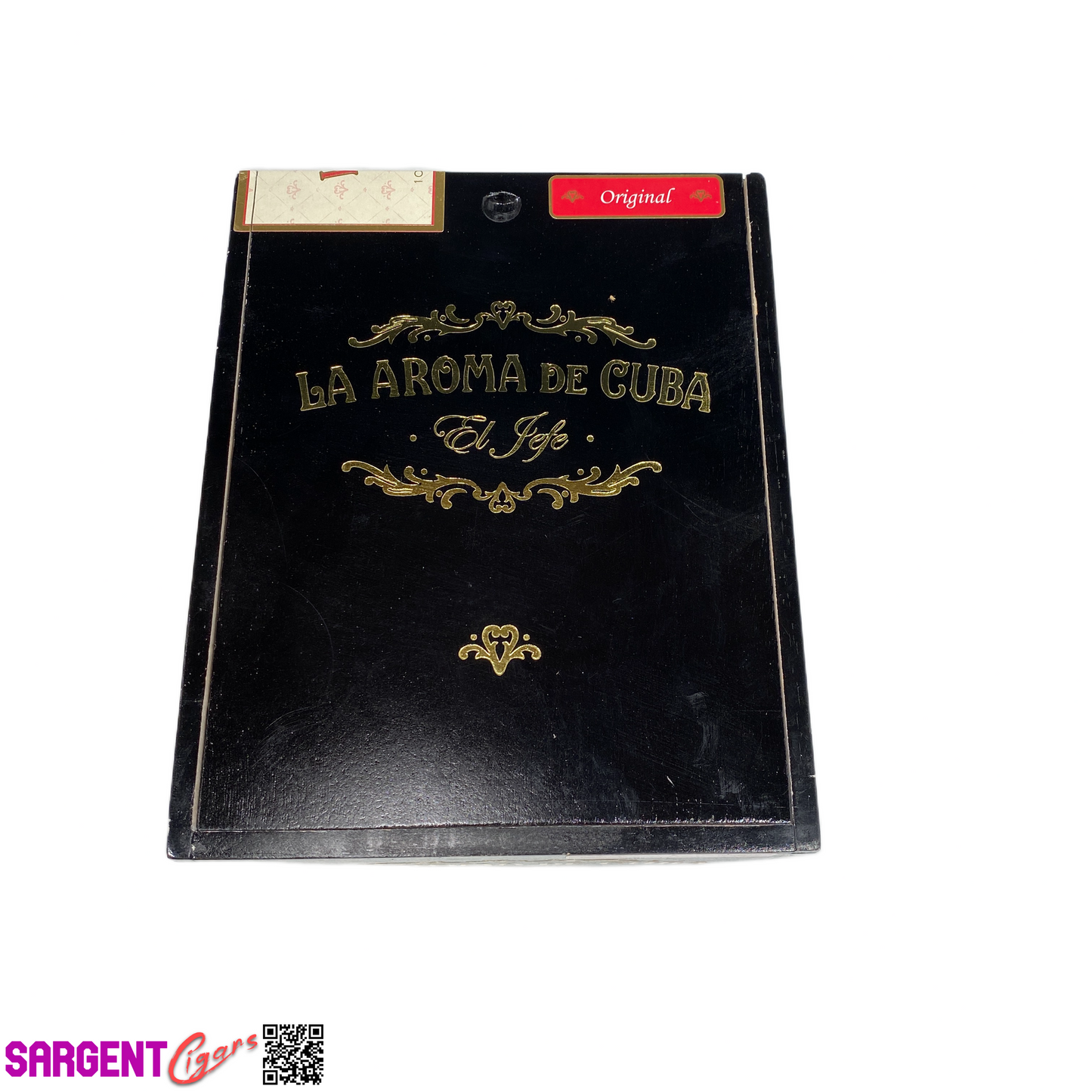 La Aroma El Jefe Original Empty Wooden Cigar Box 6.25x7.75x4