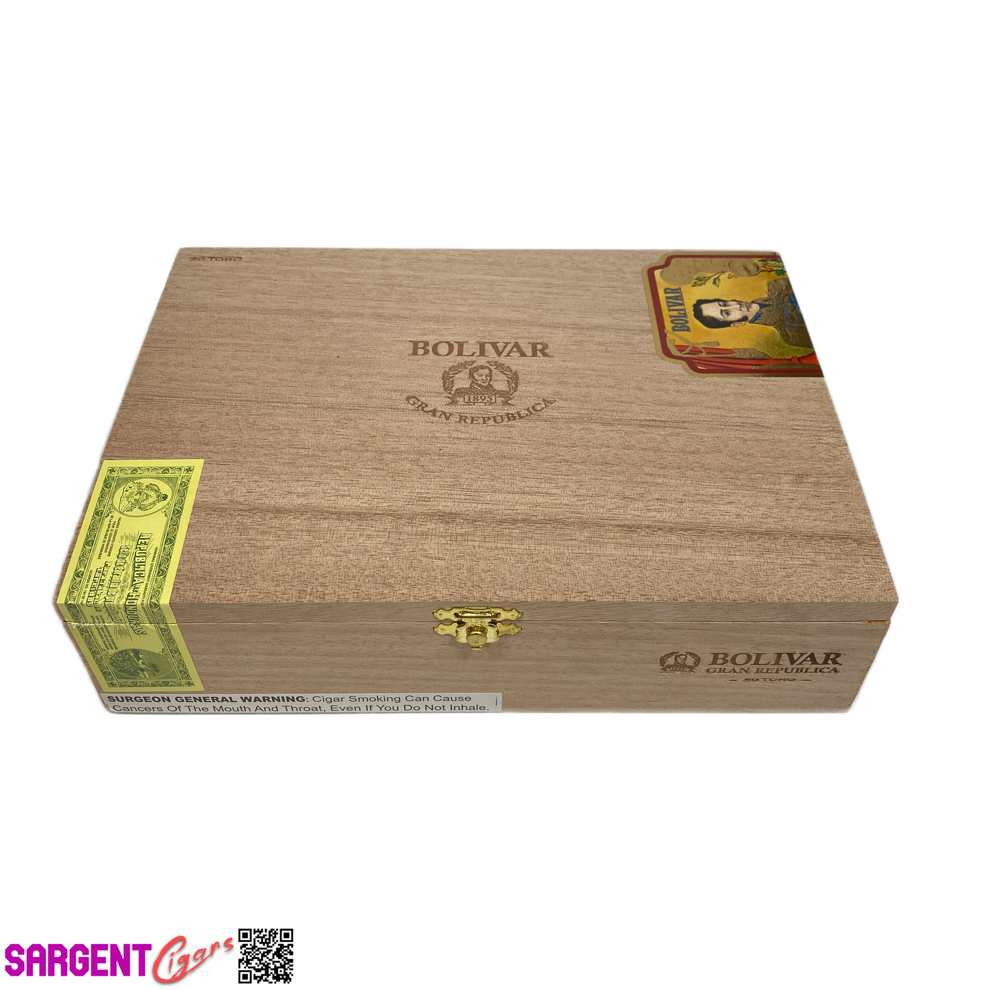 Republica Toro Empty Wooden Cigar Box 9.5x7x2.25