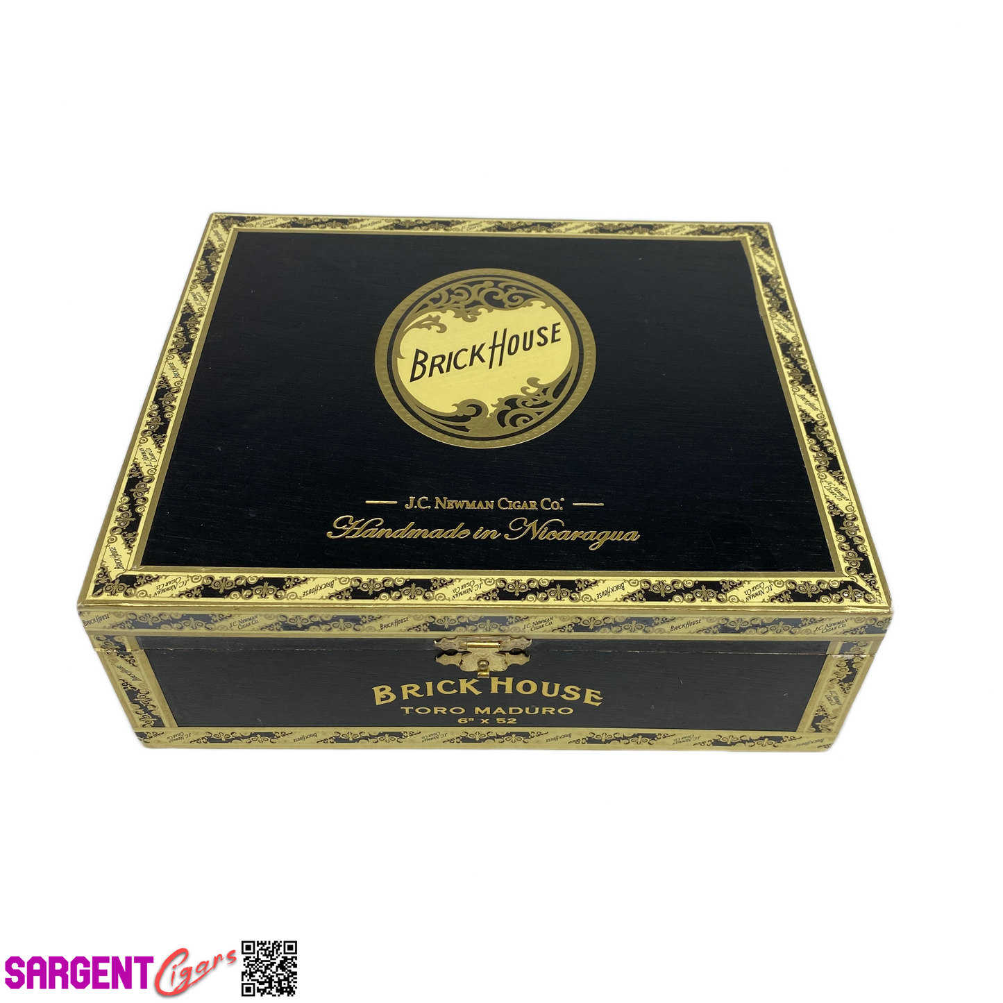 Brickhouse Maduro Toro Empty Wooden Cigar Box 8.25x7.25x2.75