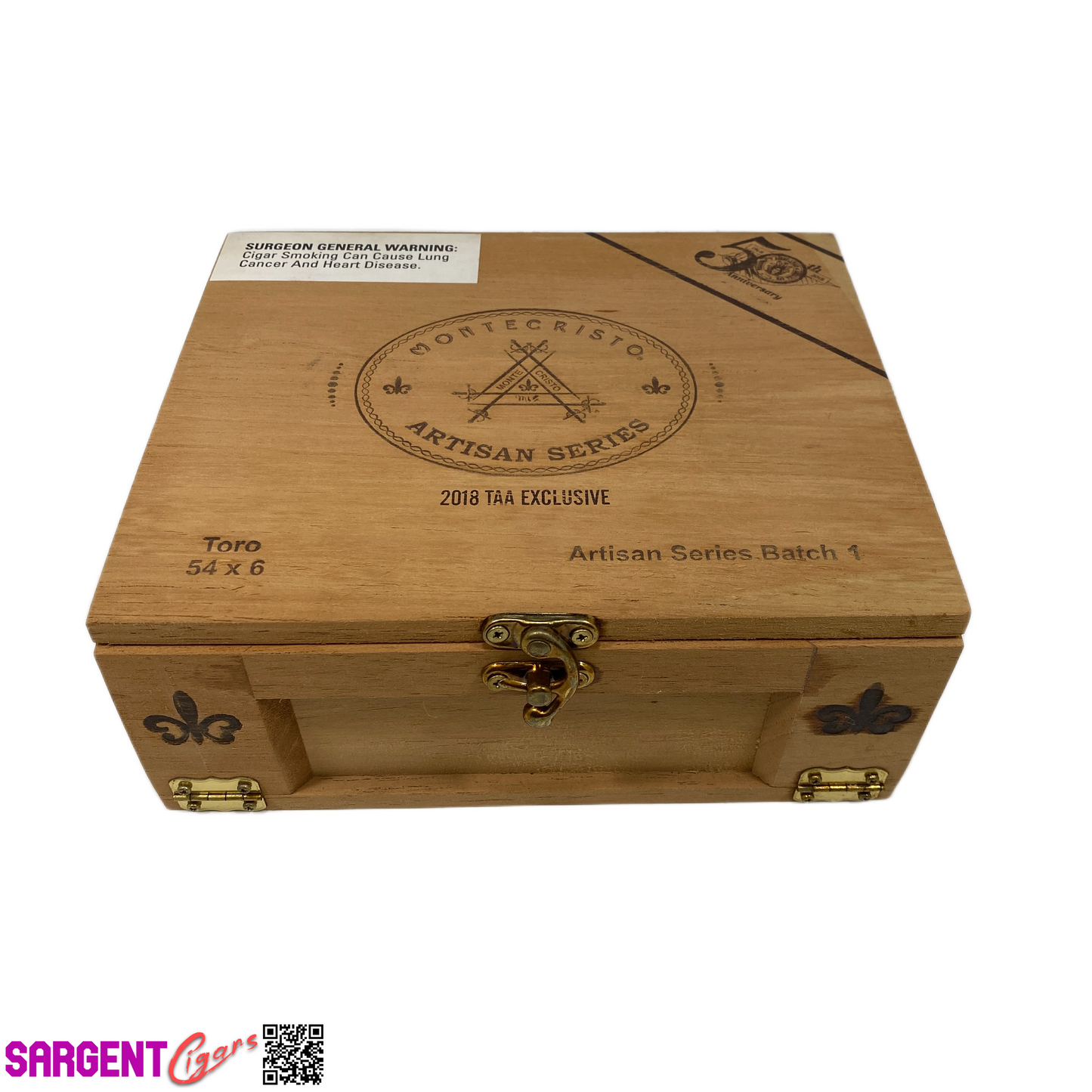 Montecristo Artisan Series Toro Empty Wooden Cigar Box 8.5x7.25x3.25