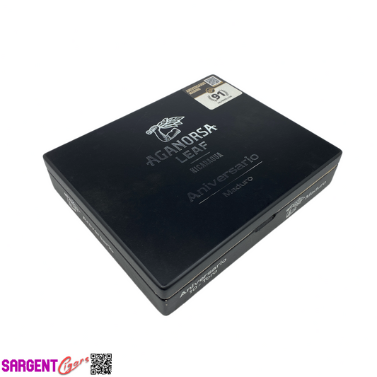 Aganorsa Leaf Aniversario Maduro Toro Empty Wooden Cigar Box 9x7.5x1.75