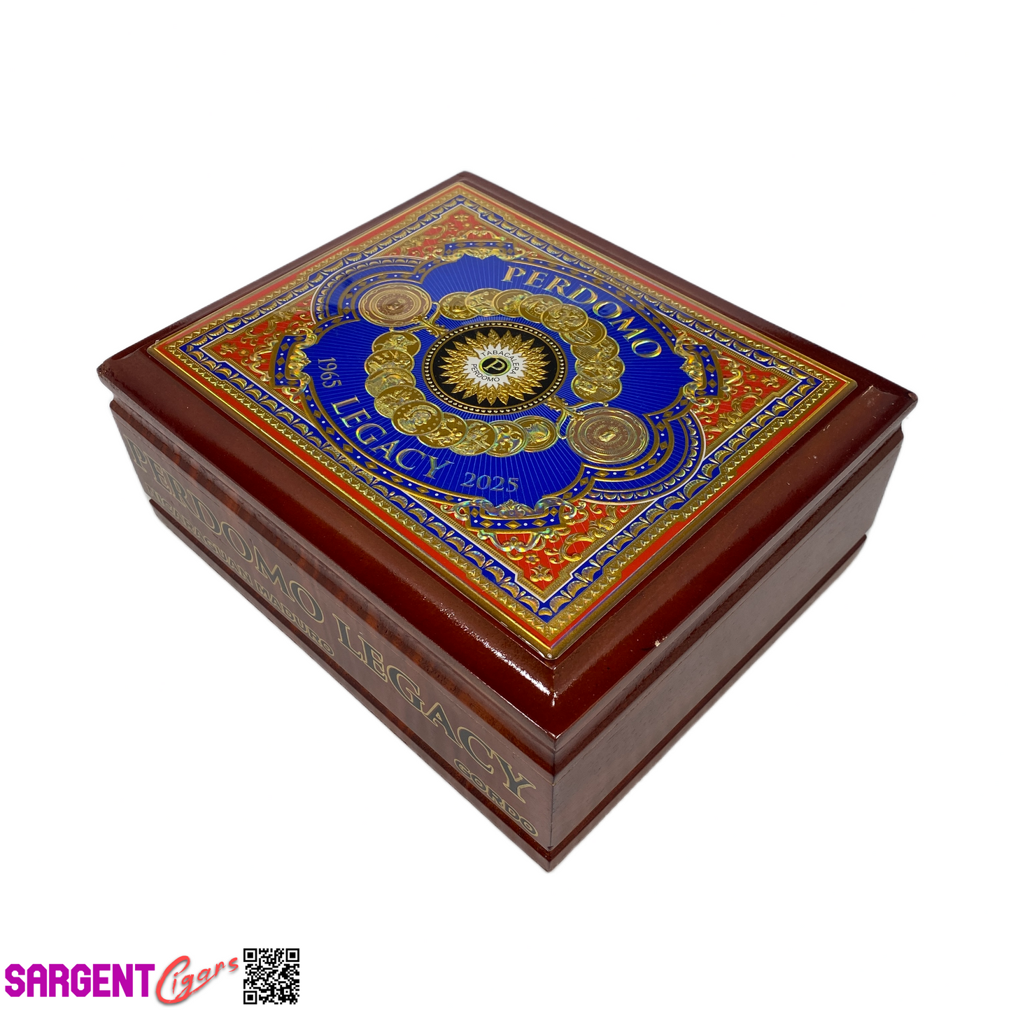 Perdomo Legacy Maduro Gordo Empty Wooden Cigar Box 8.75x7.25x3.5
