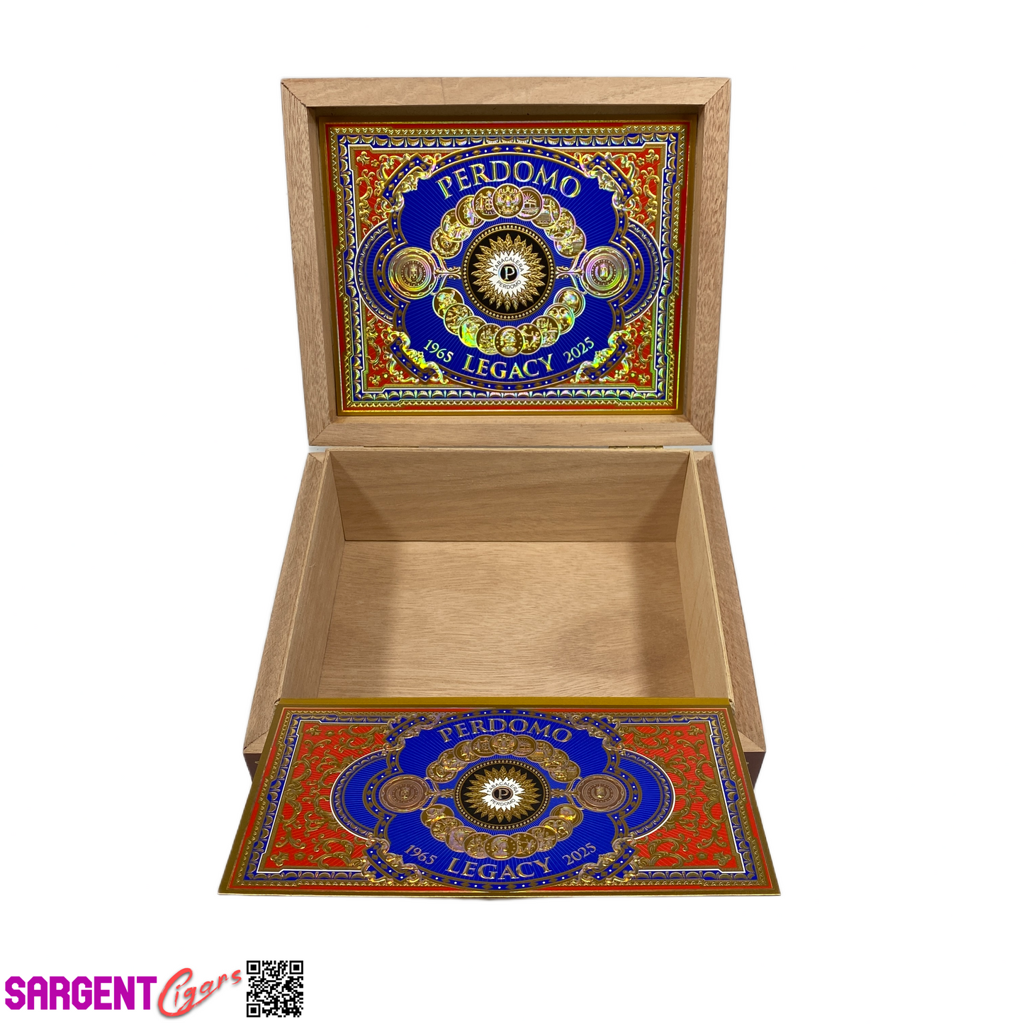 Perdomo Legacy Maduro Gordo Empty Wooden Cigar Box 8.75x7.25x3.5