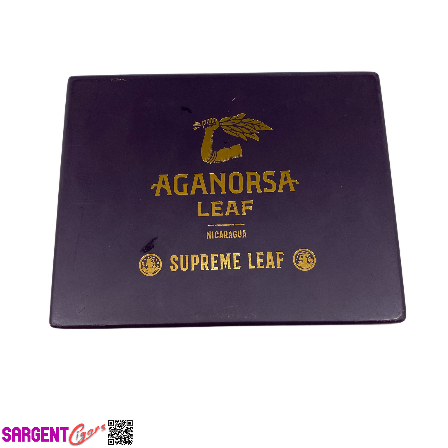 Aganorsa Leaf Supreme Leaf Toro Empty Wooden Cigar Box 9x7.25x1.75
