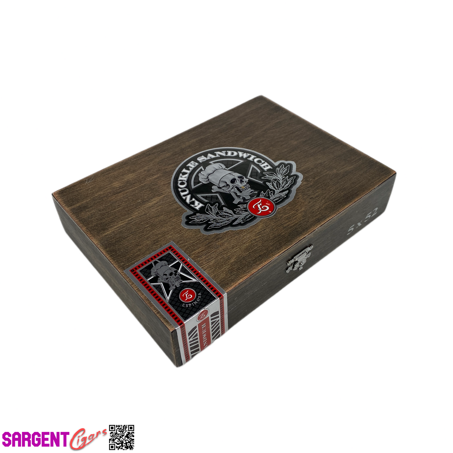 Guy Fieri Knuckle Sandwich Hab Robusto Empty Wooden Cigar Box 8.5x6x1.75