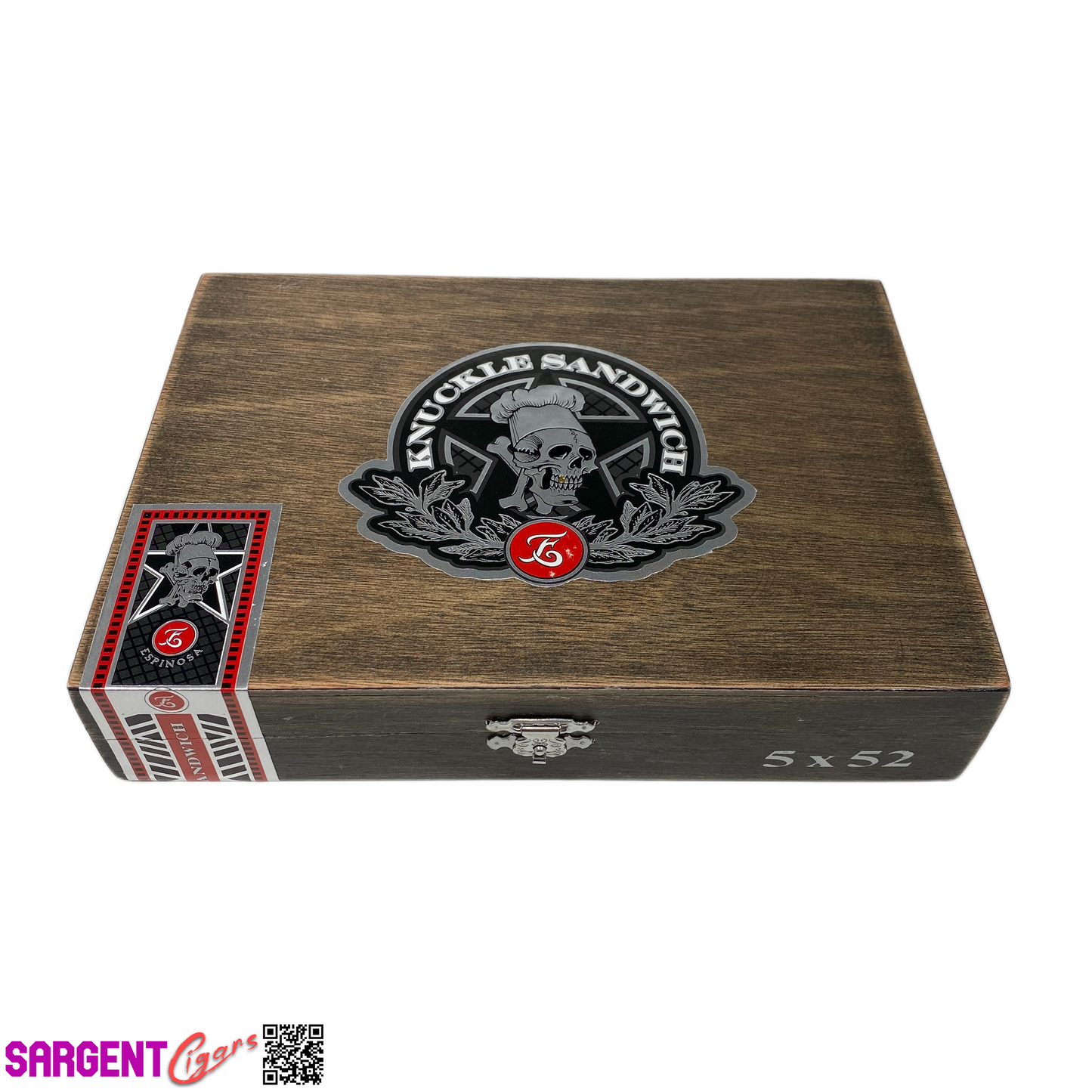 Guy Fieri Knuckle Sandwich Hab Robusto Empty Wooden Cigar Box 8.5x6x1.75