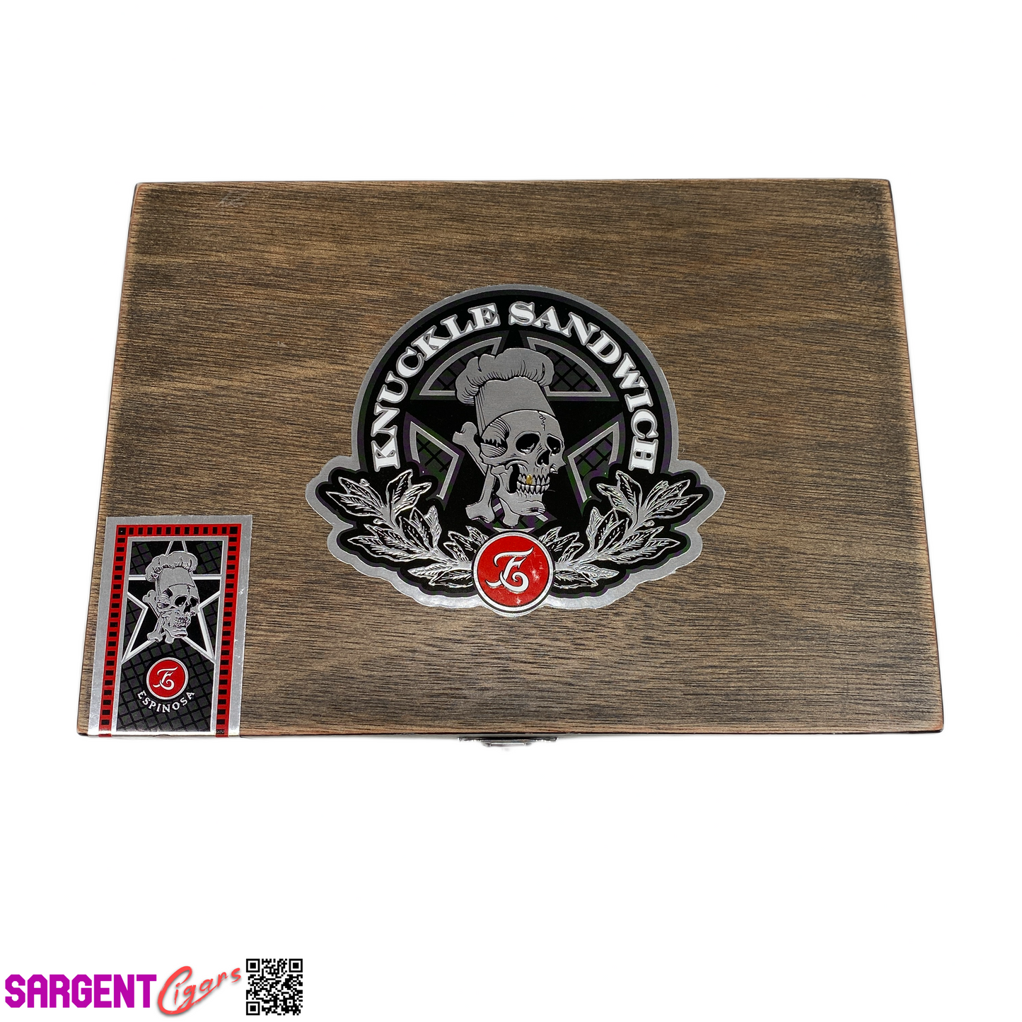 Guy Fieri Knuckle Sandwich Hab Robusto Empty Wooden Cigar Box 8.5x6x1.75