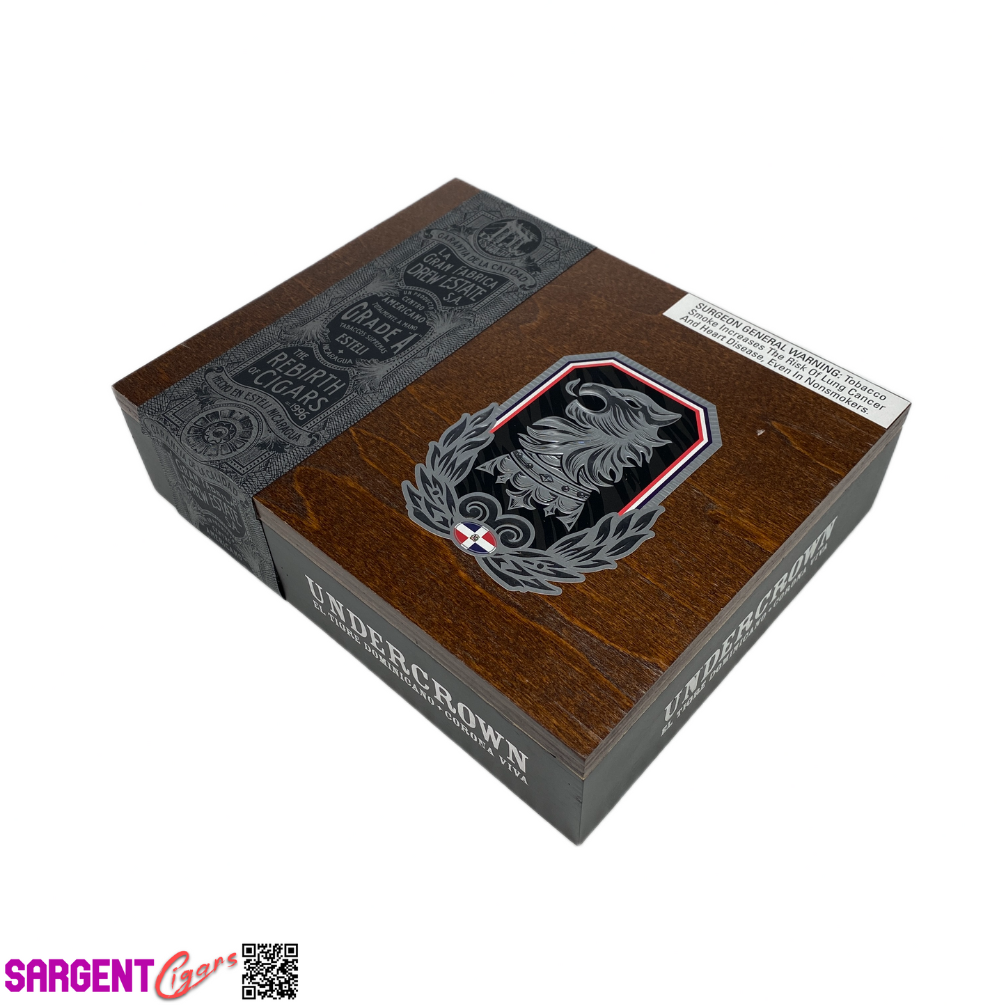 Undercrown El Tigre Corona Viva Empty Wooden Cigar Box 8.25x6.75x2