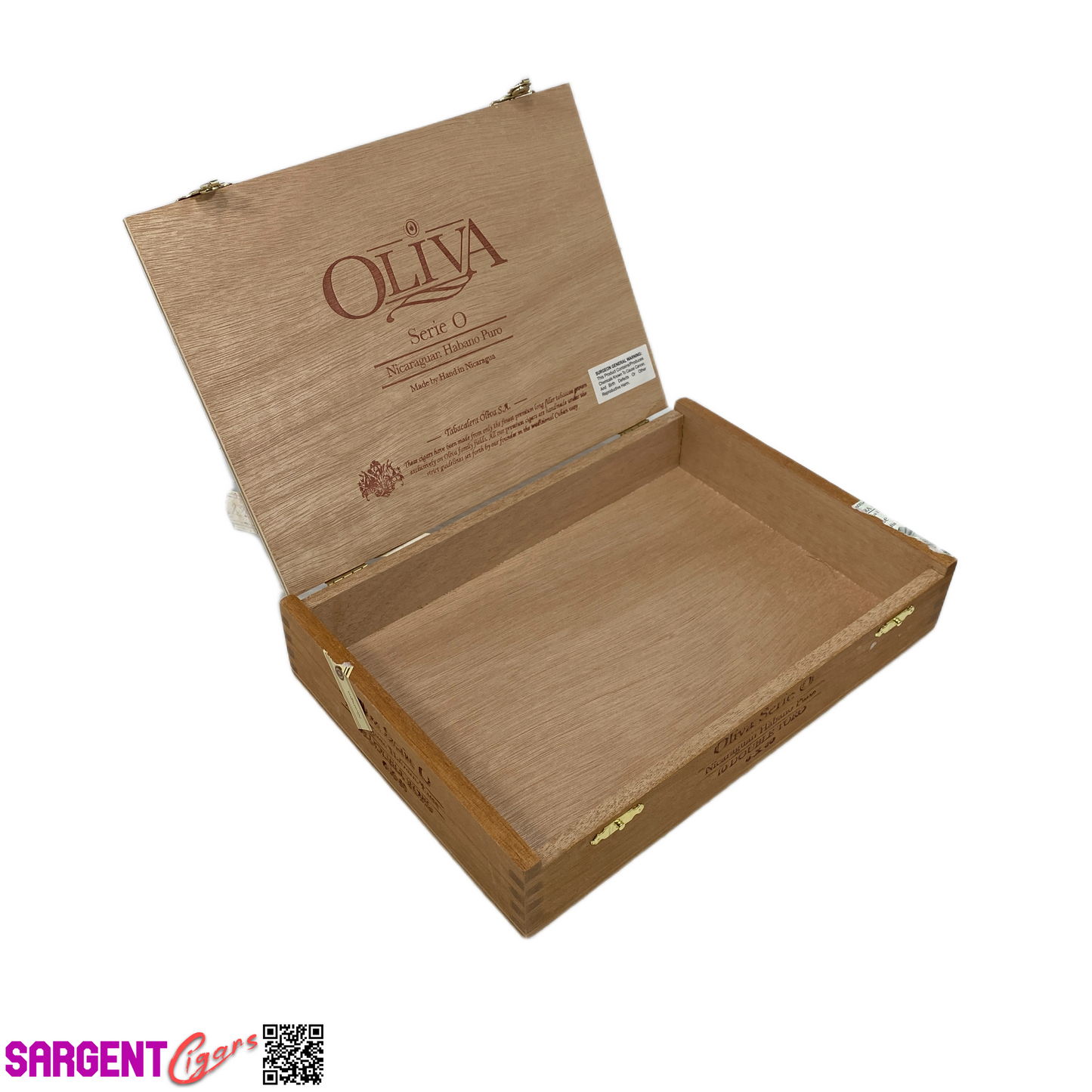 Oliva Serie O Double Toro Empty Wooden Cigar Box 10x7x1.75