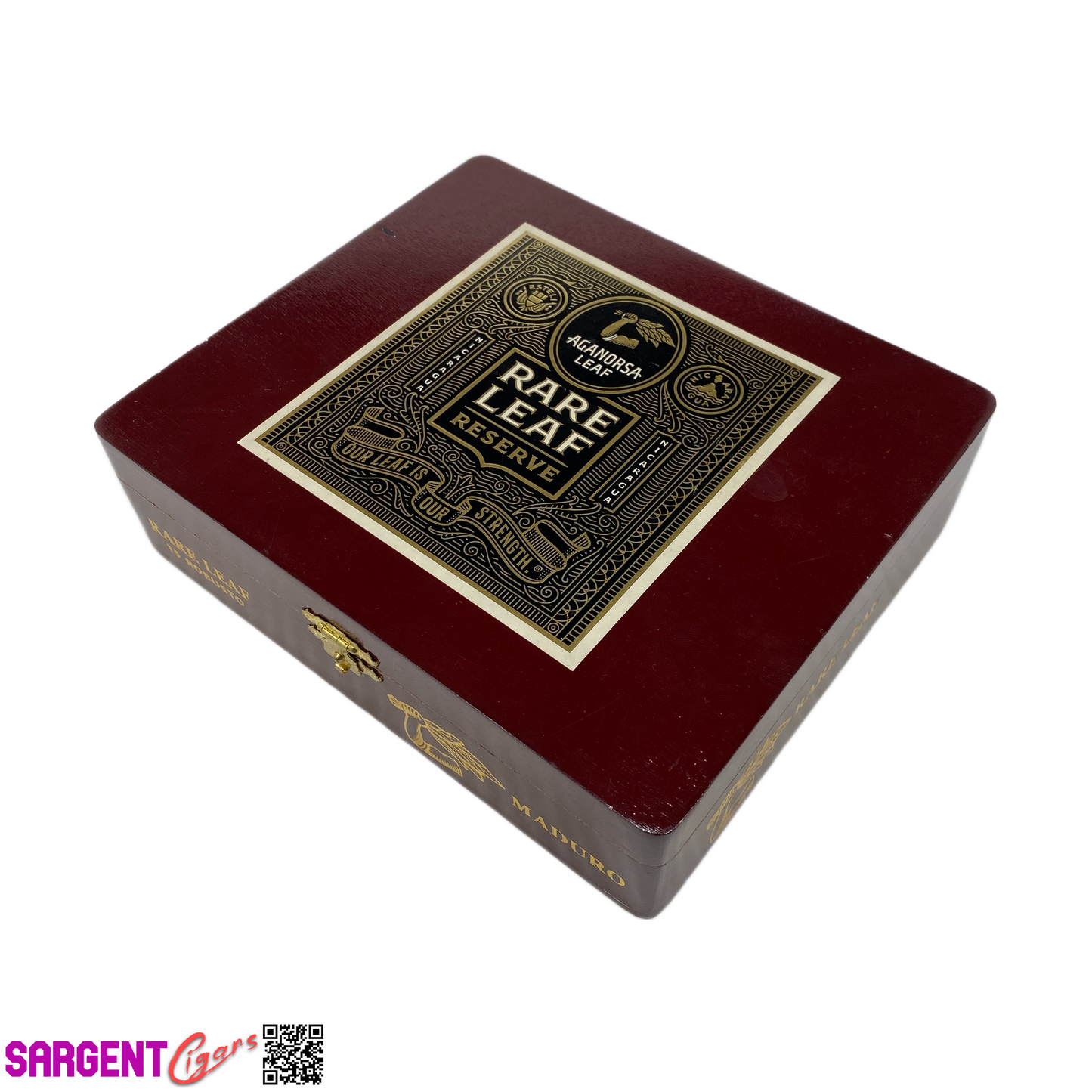 Aganorsa Leaf Rare Leaf Maduro Robusto Empty Wooden Cigar Box 7.5x6.5x2