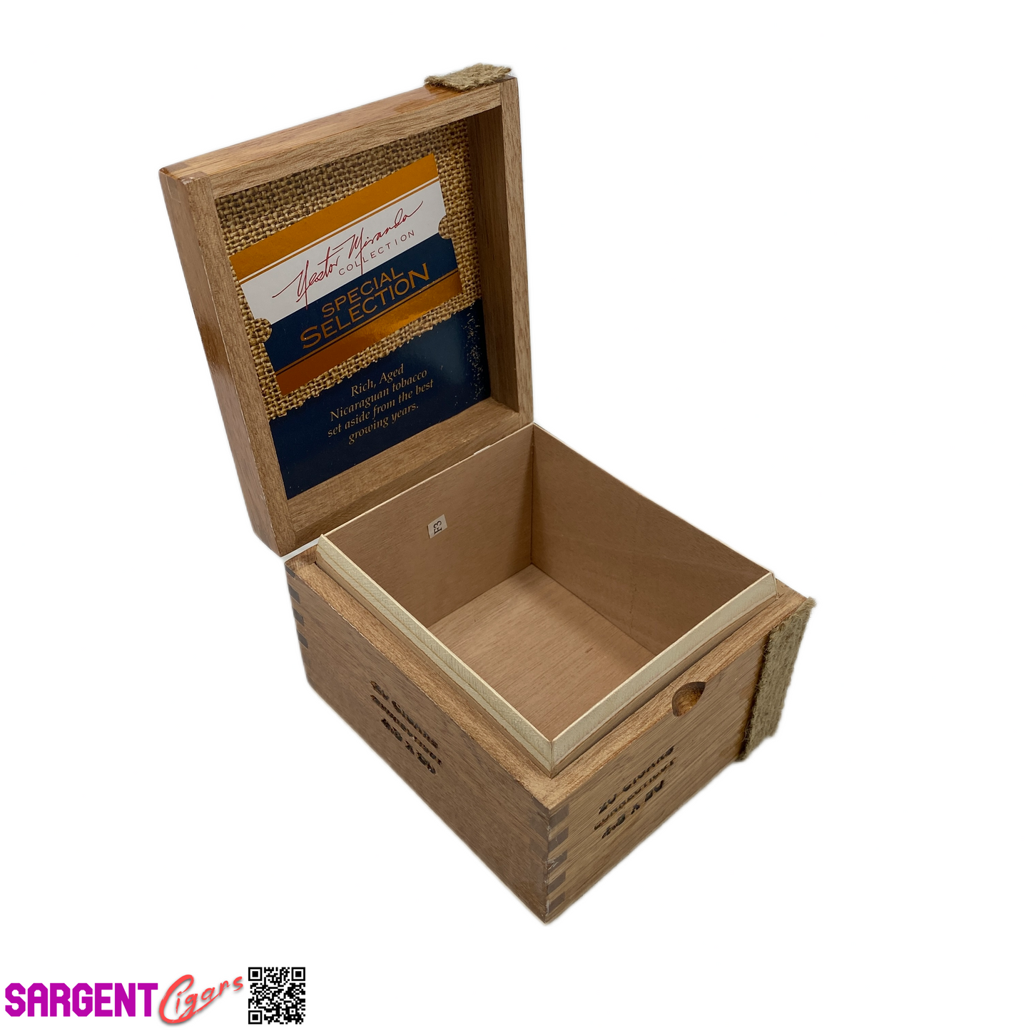 Nestor Miranda Special Selection 50 Empty Wooden Cigar Box 5x5.5x3.5