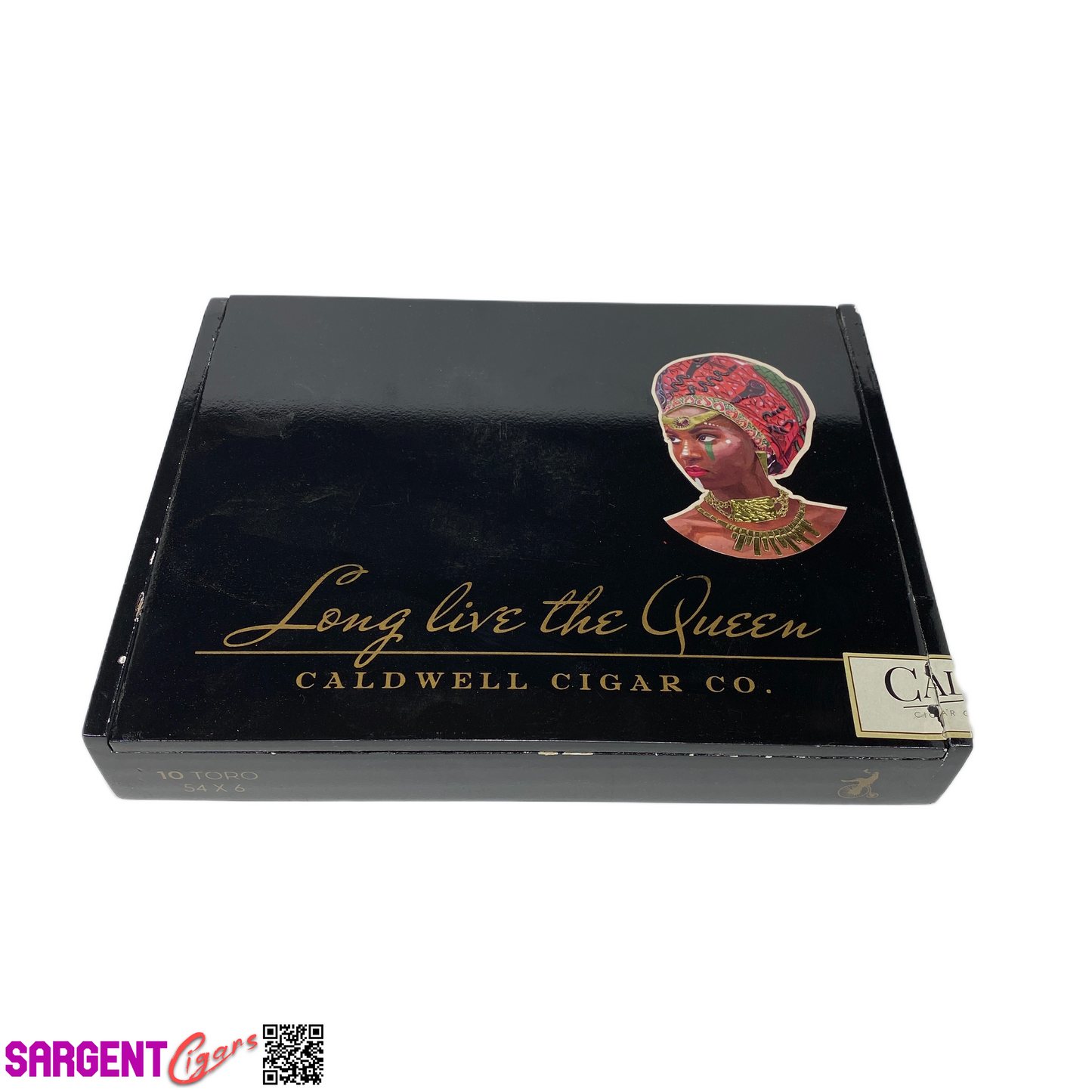 Caldwell Long Live The Queen Toro Empty Wooden Cigar Box 9x7x1.5