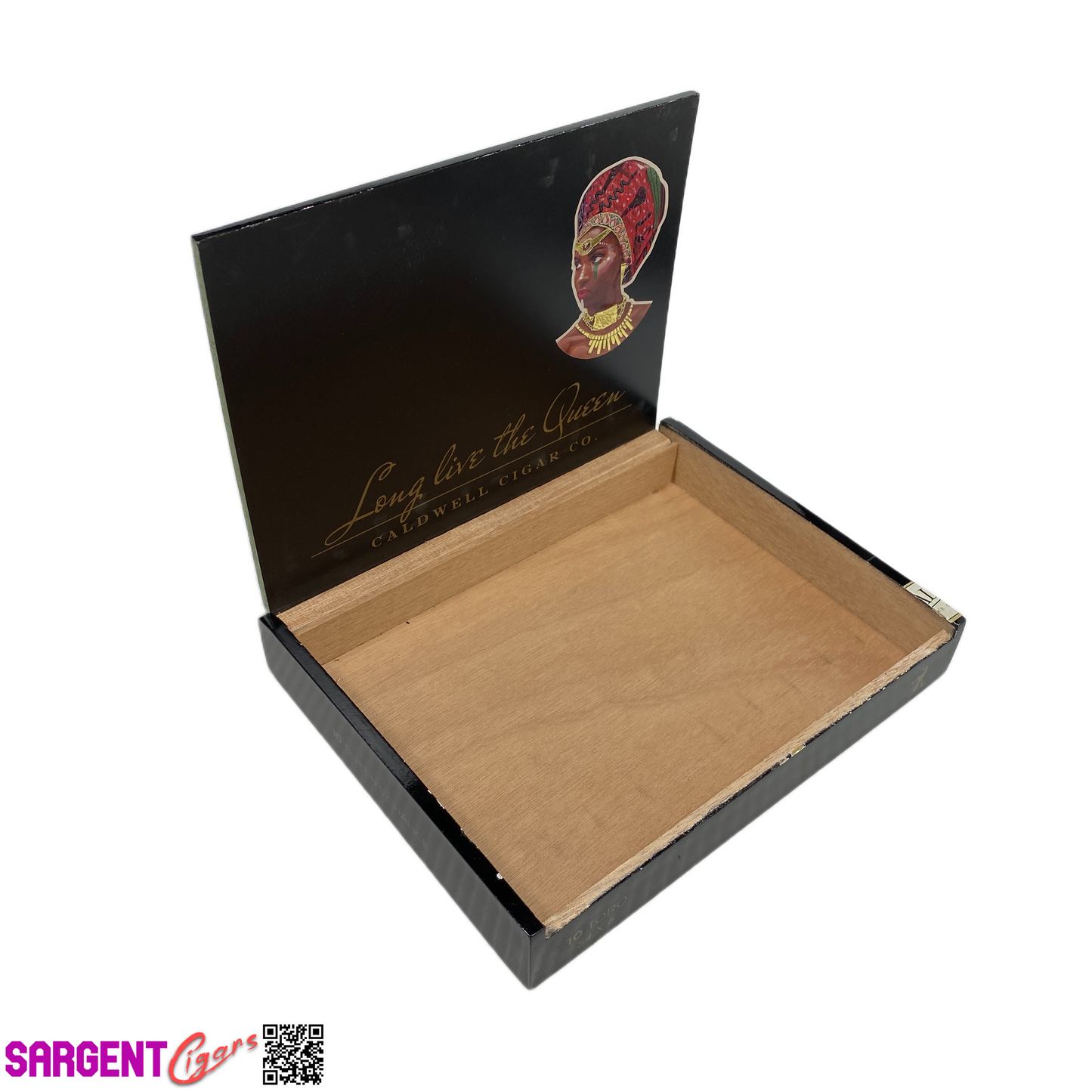 Caldwell Long Live The Queen Toro Empty Wooden Cigar Box 9x7x1.5