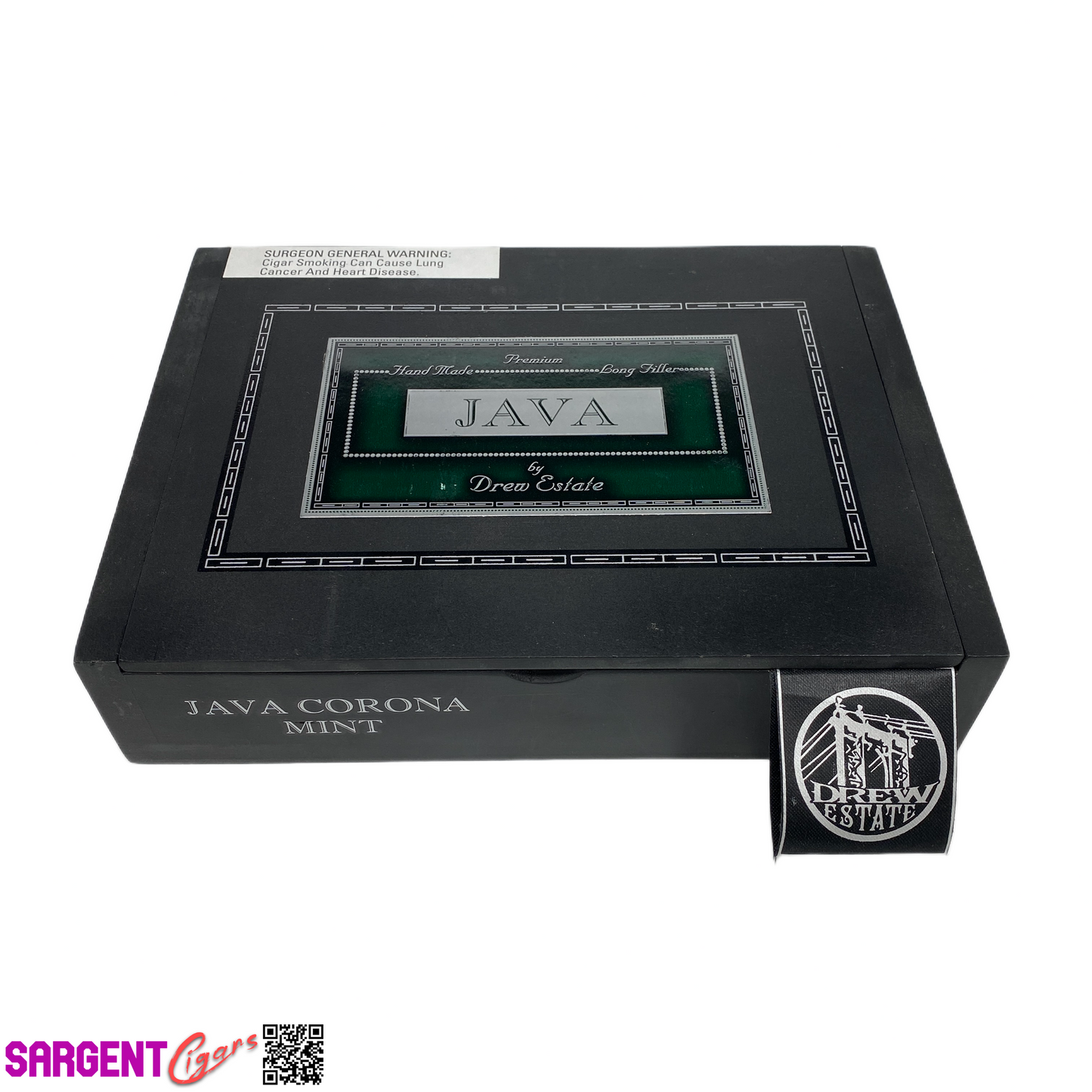 Java Mint Corona Empty Wooden Cigar Box 8.5x6.25x2