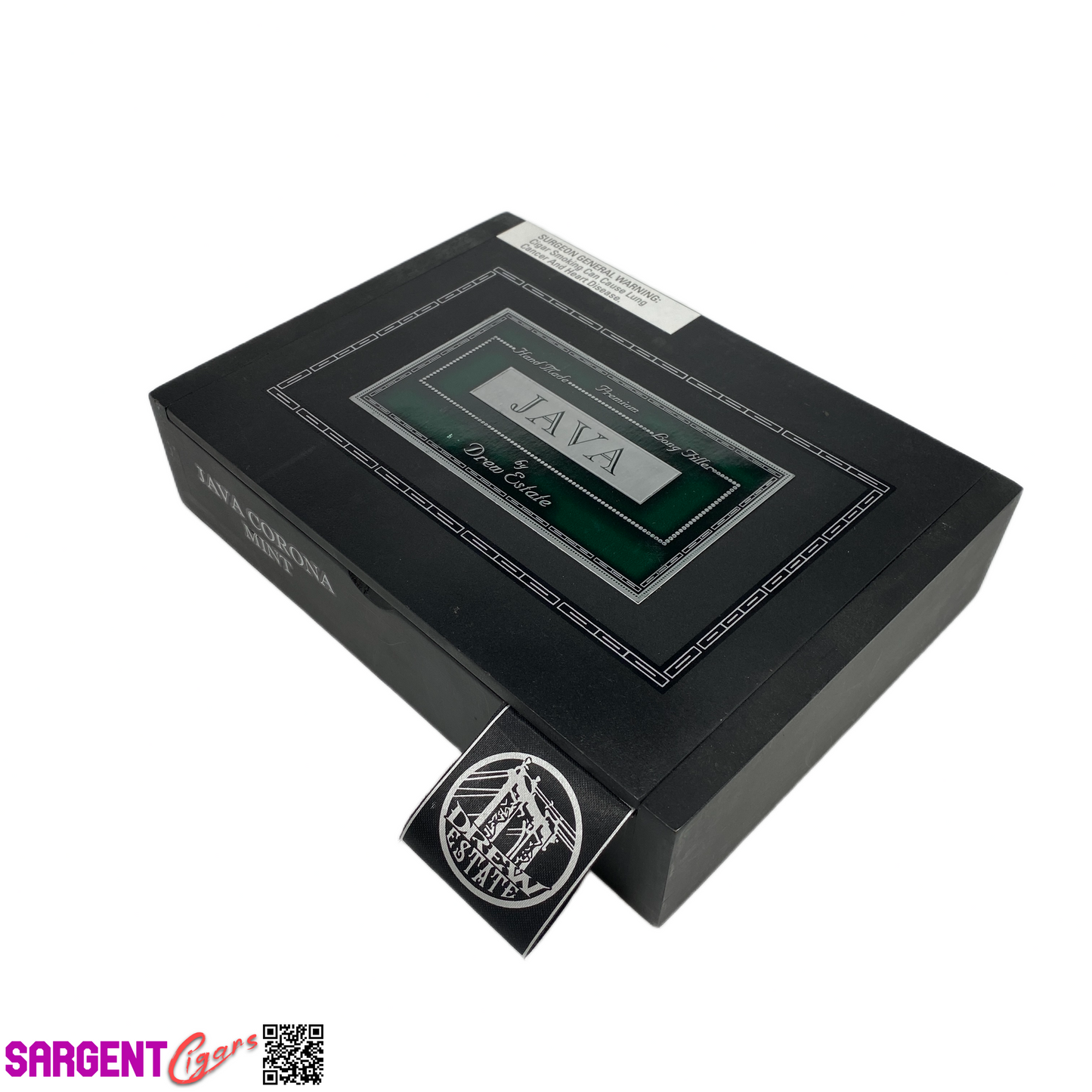 Java Mint Corona Empty Wooden Cigar Box 8.5x6.25x2