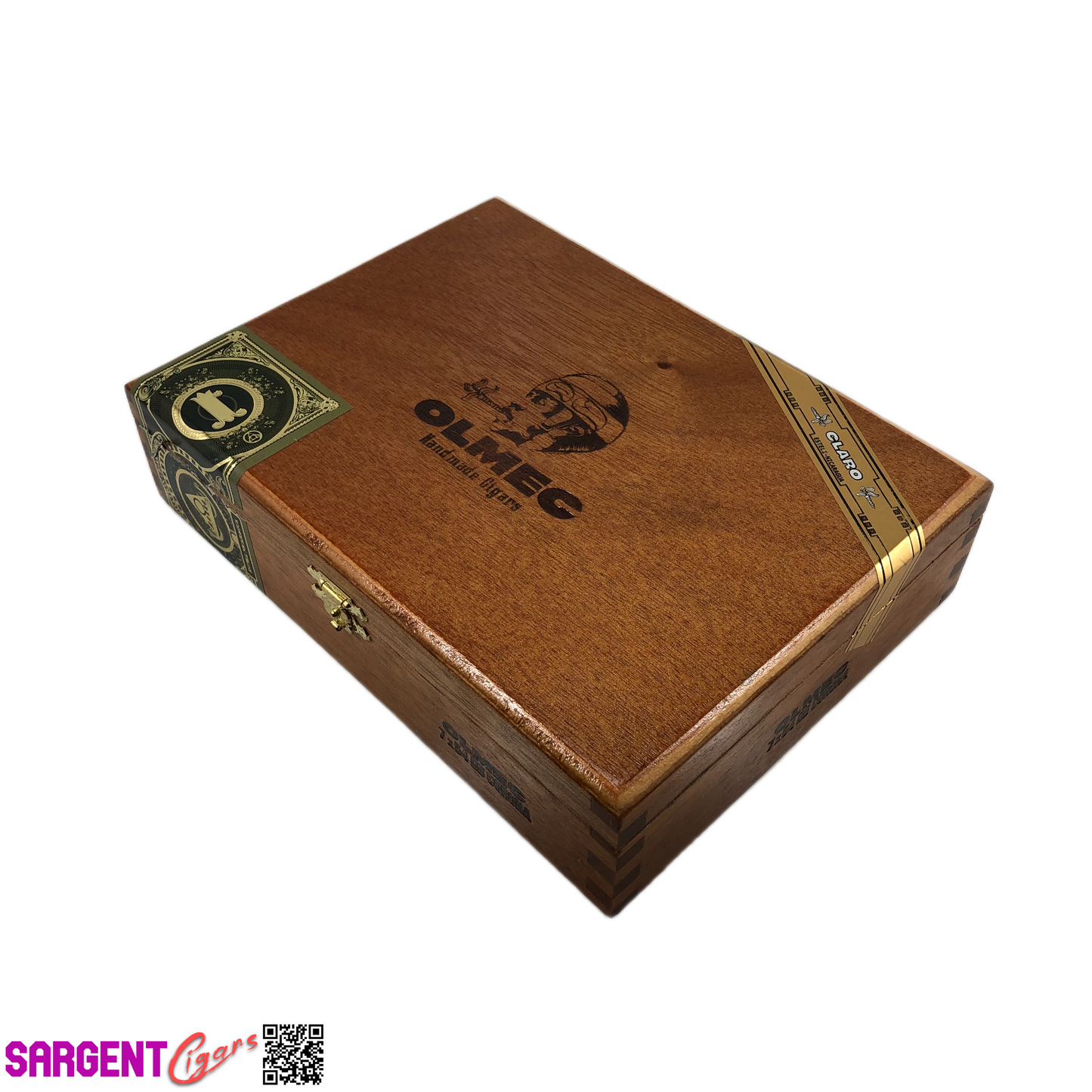 Olmec Dbl Corona Empty Wooden Cigar Box 8x6x2 (1)