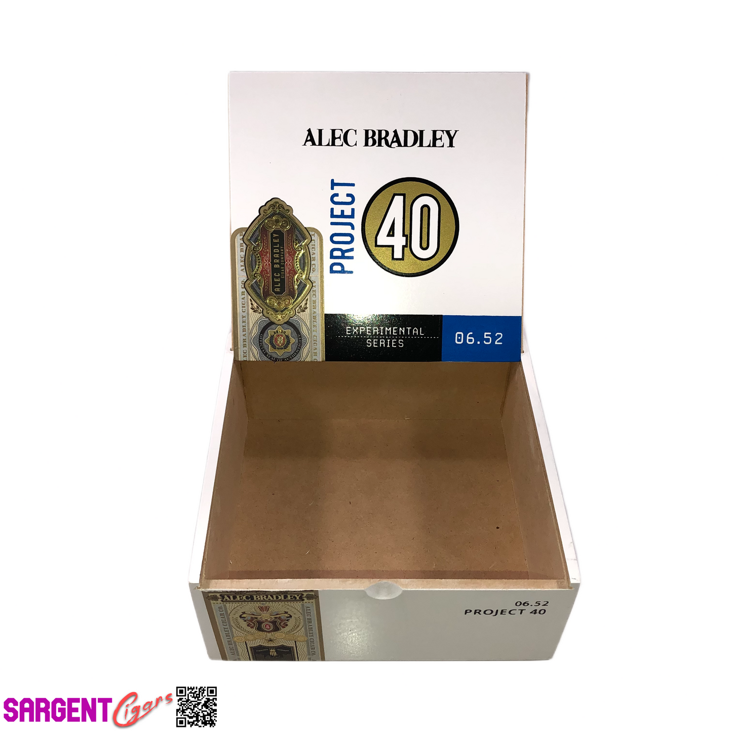 Alec Bradley Project 40 Toro Empty Wooden Cigar Box 7x6.75x3