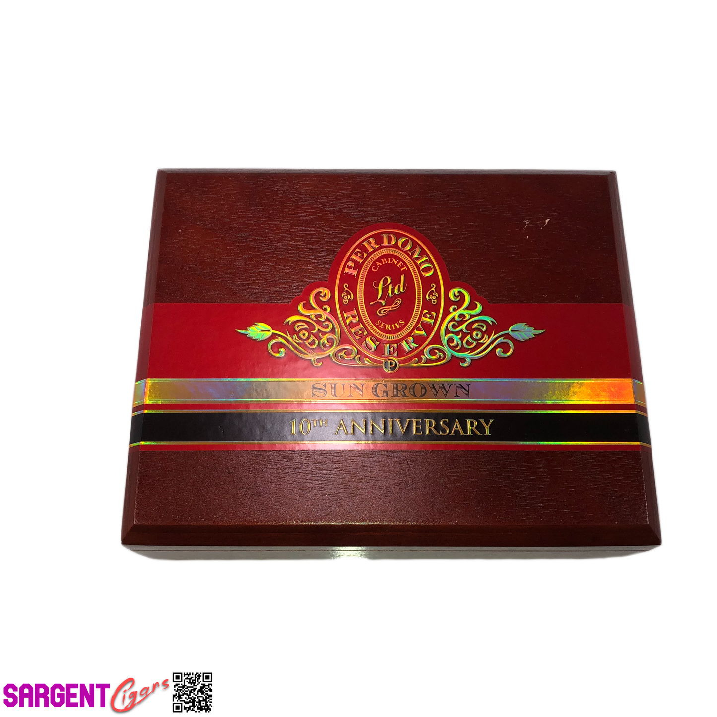 Perdomo 10th Anniversary Sun Grown Super Toro Empty Wooden Cigar Box 9x7x3