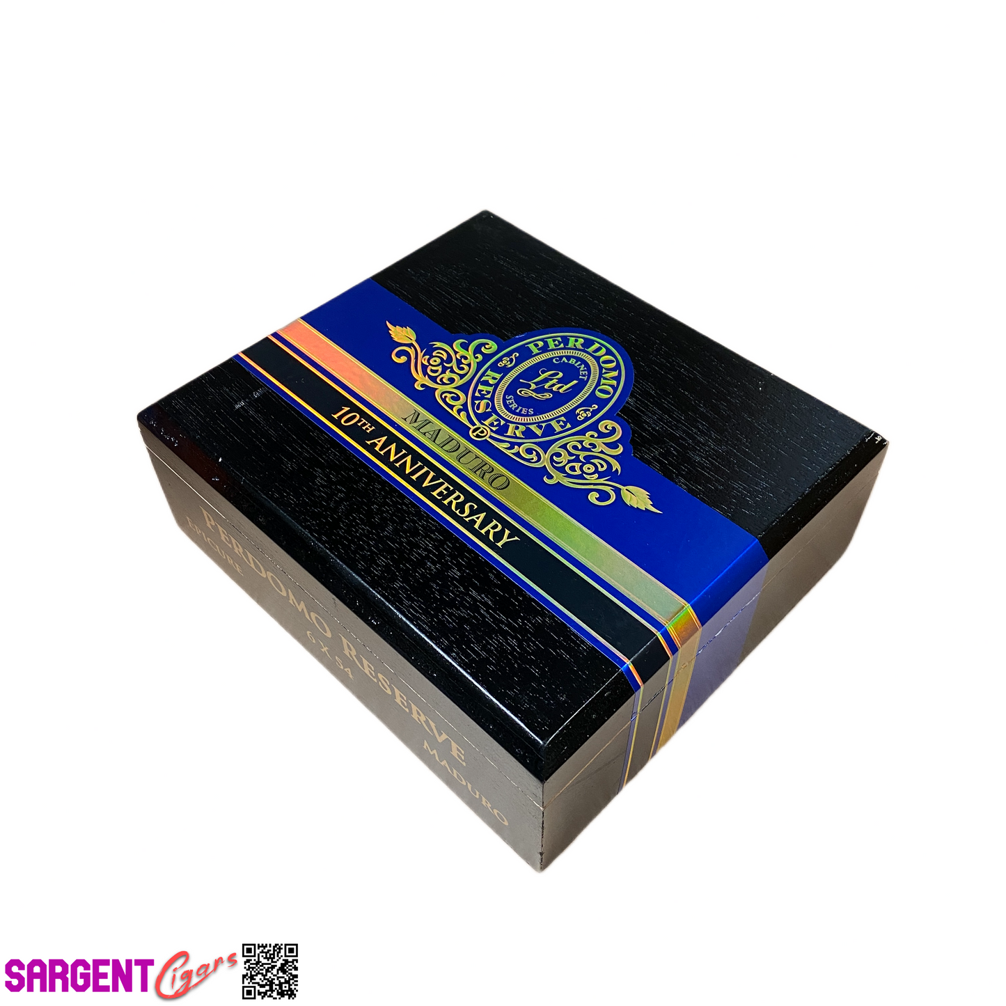 Perdomo 10th Anniversary Maduro Epicure Empty Wooden Cigar Box 8x7.5x3