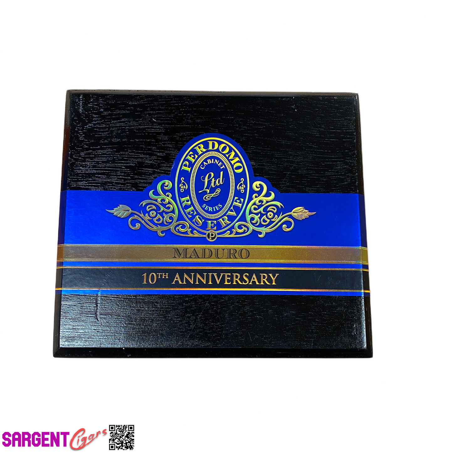Perdomo 10th Anniversary Maduro Epicure Empty Wooden Cigar Box 8x7.5x3