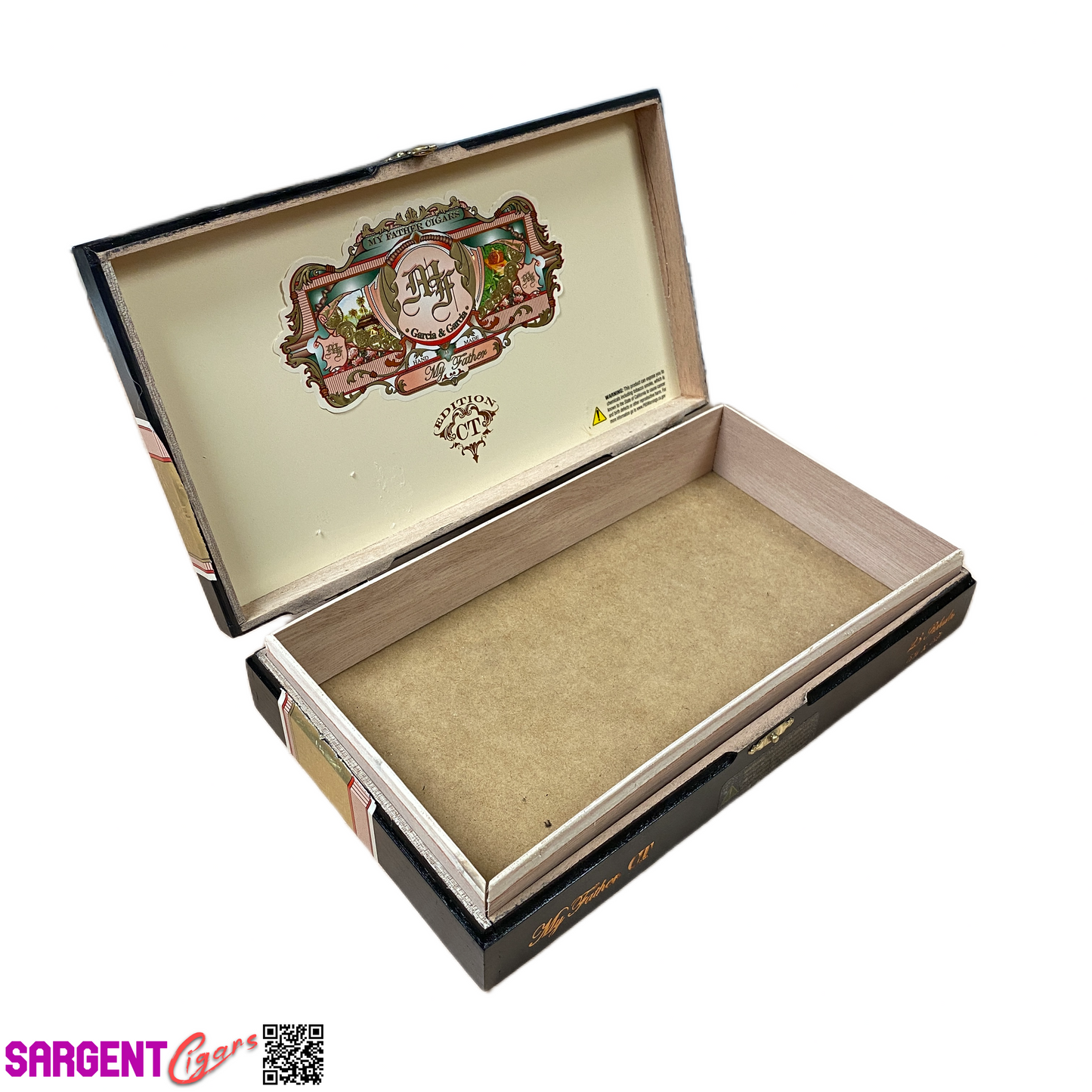 My Father Connecticut Robusto Empty Wooden Cigar Box 10.5x6.25x2