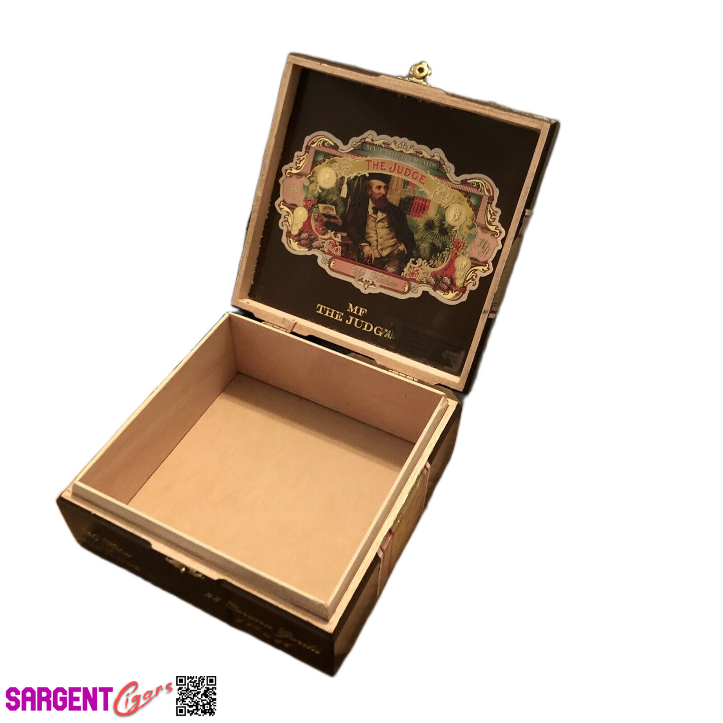 My Father Cigars The Judge Corona Empty Wooden Cigar Box 7x6.5x3