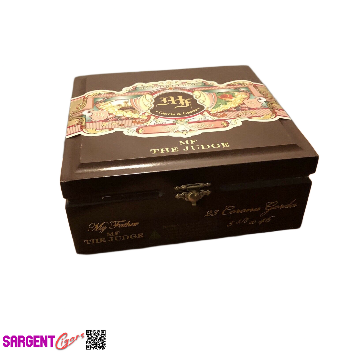 My Father Cigars The Judge Corona Empty Wooden Cigar Box 7x6.5x3