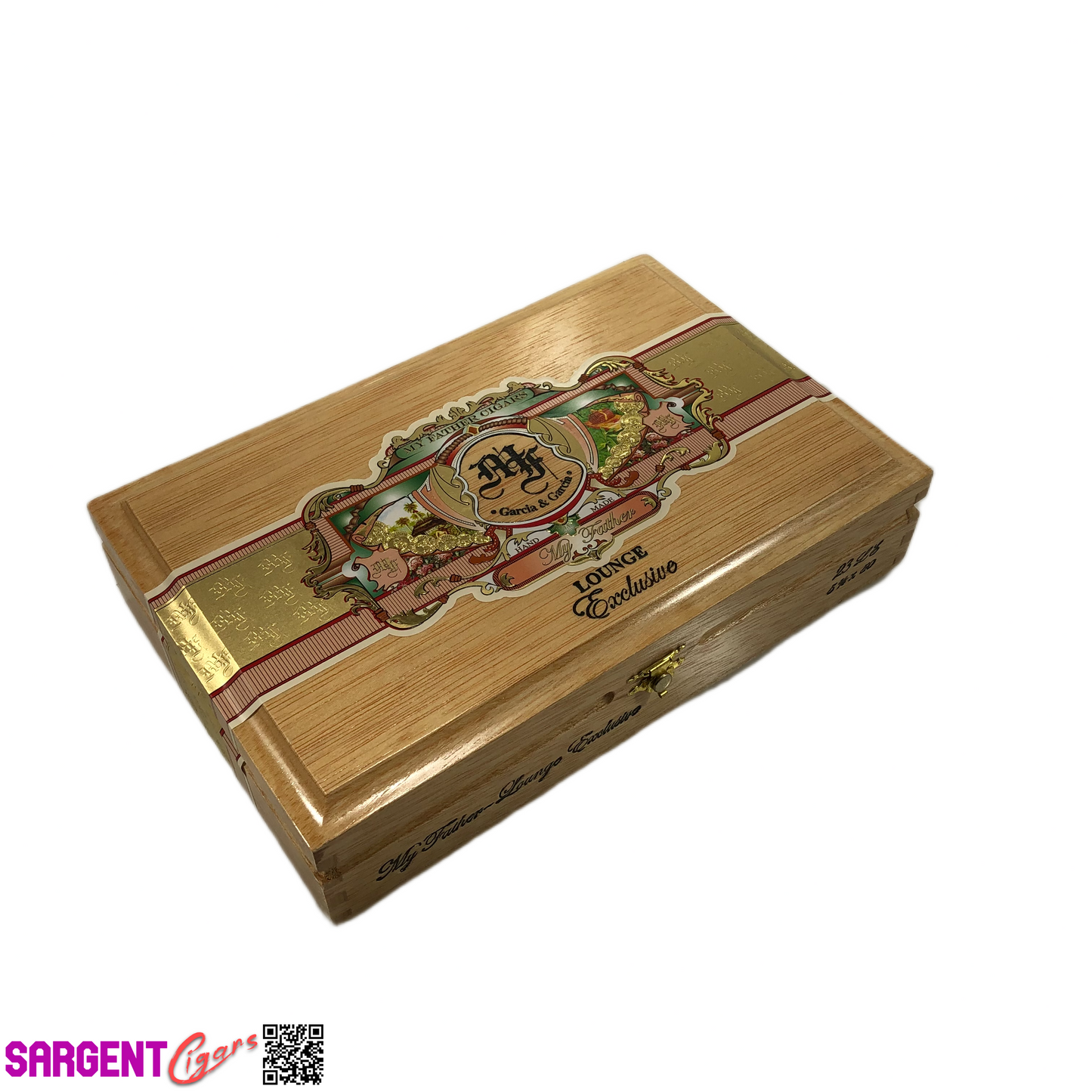 My Father Cigars Lounge Empty Wooden Cigar Box 10.25x6.75x2.25