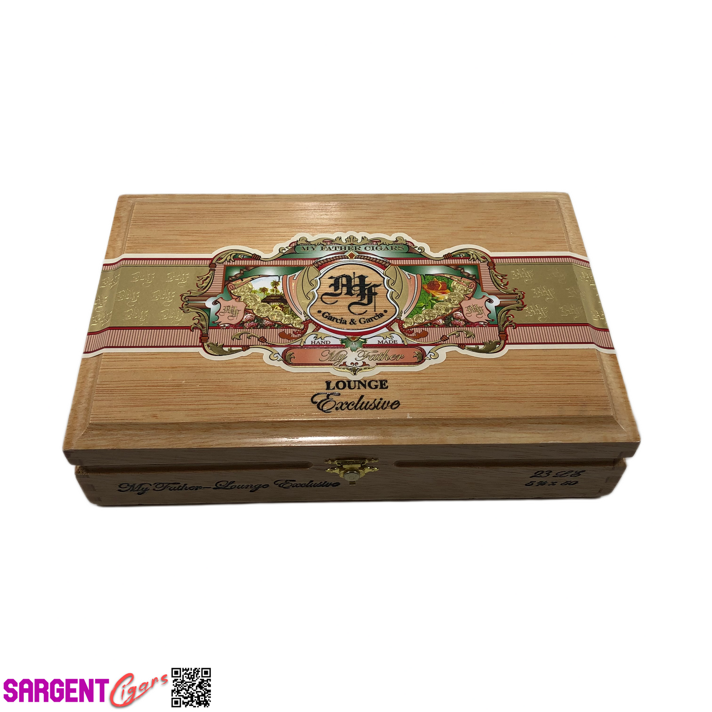 My Father Cigars Lounge Empty Wooden Cigar Box 10.25x6.75x2.25
