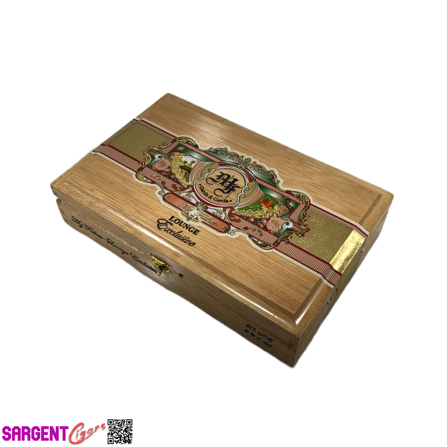 My Father Cigars Lounge Empty Wooden Cigar Box 10.25x6.75x2.25