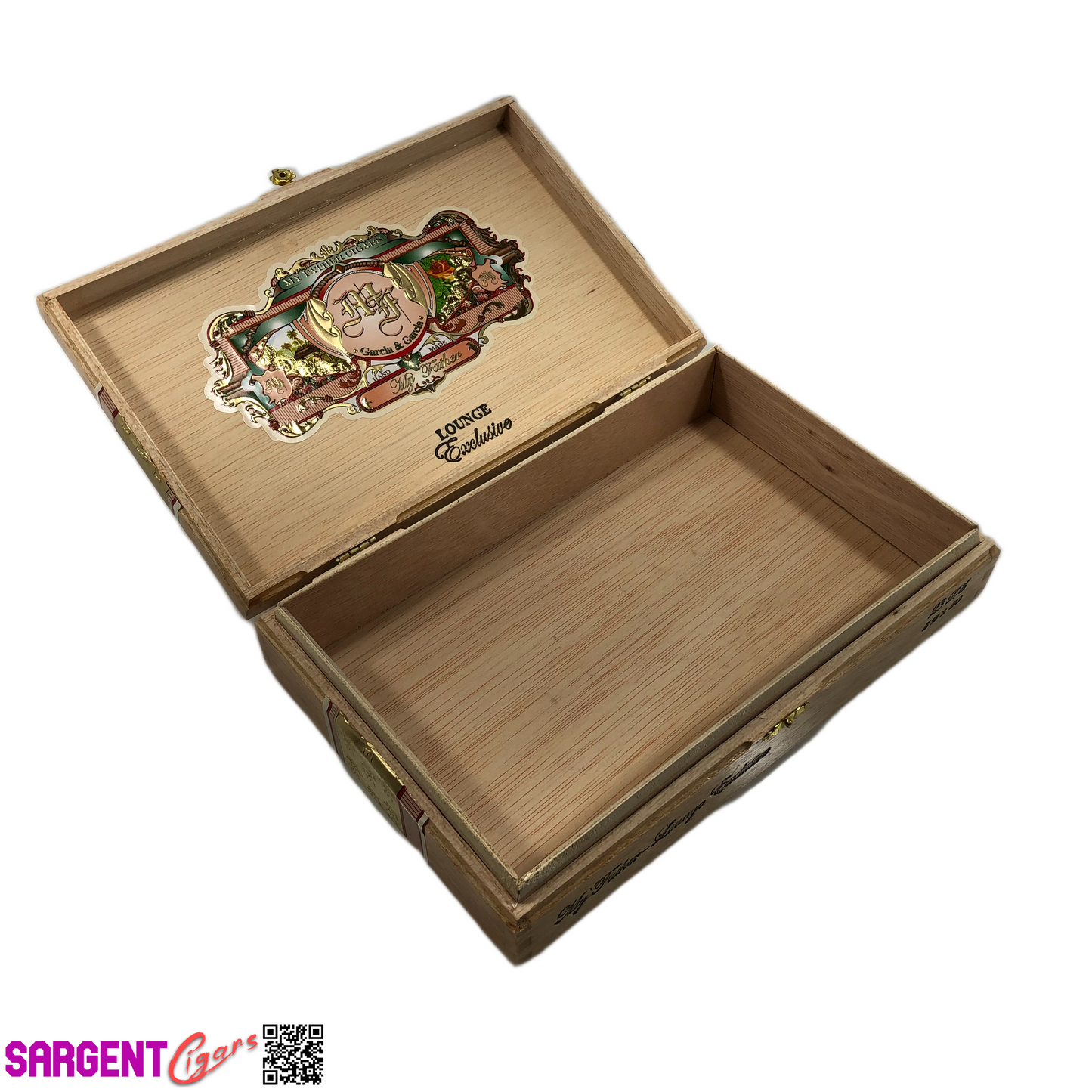 My Father Cigars Lounge Empty Wooden Cigar Box 10.25x6.75x2.25