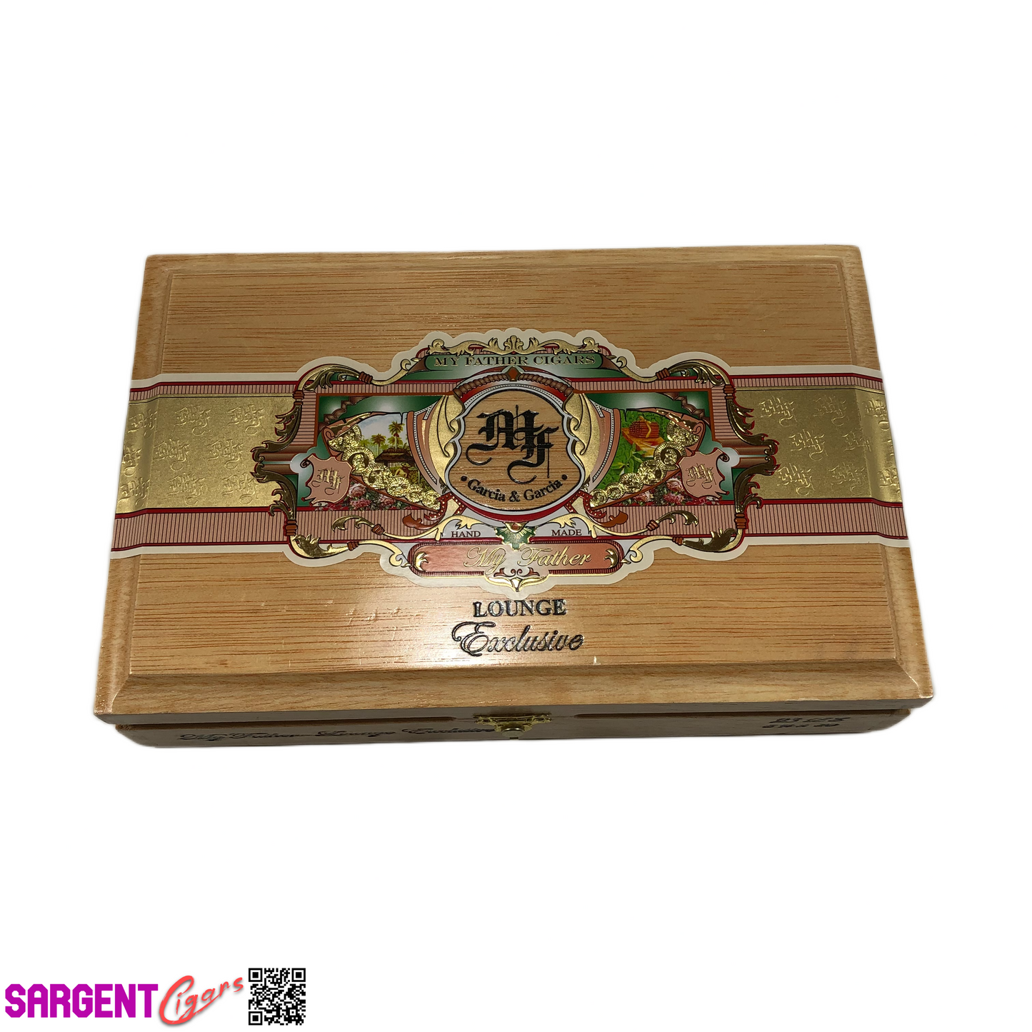 My Father Cigars Lounge Empty Wooden Cigar Box 10.25x6.75x2.25