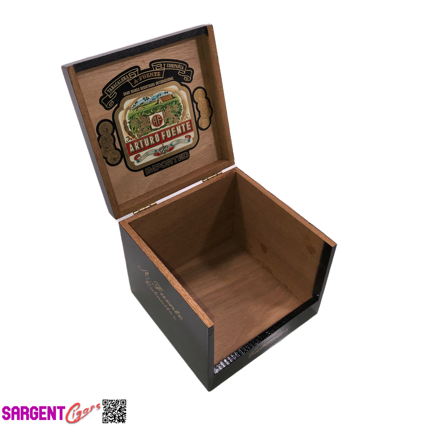 Arturo Fuente Empty Wooden Cigar Box 5.75x5.75x4.75