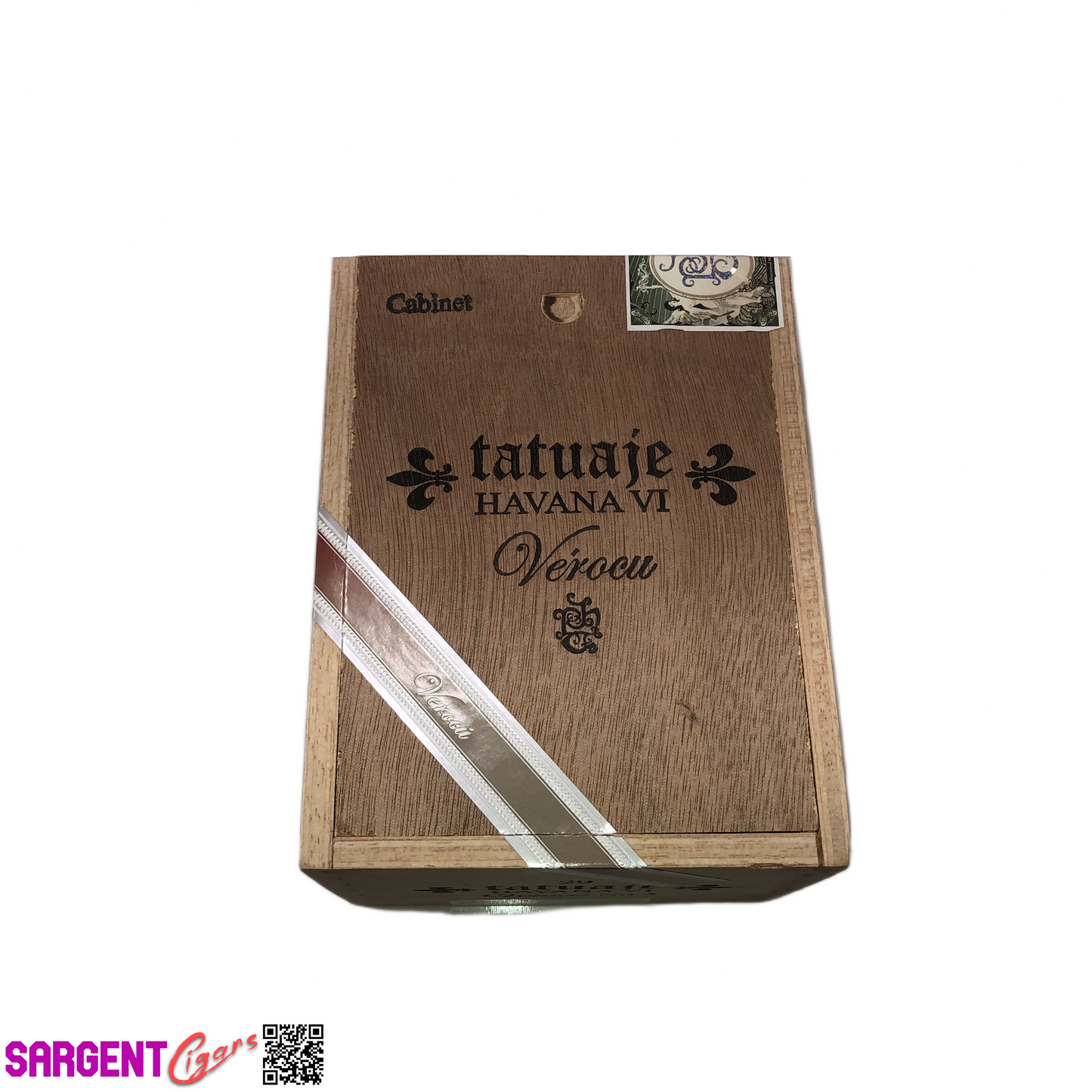 Tatuaje Verocu No2 Red Empty Wooden Cigar Box 4.75x6.25x3.75