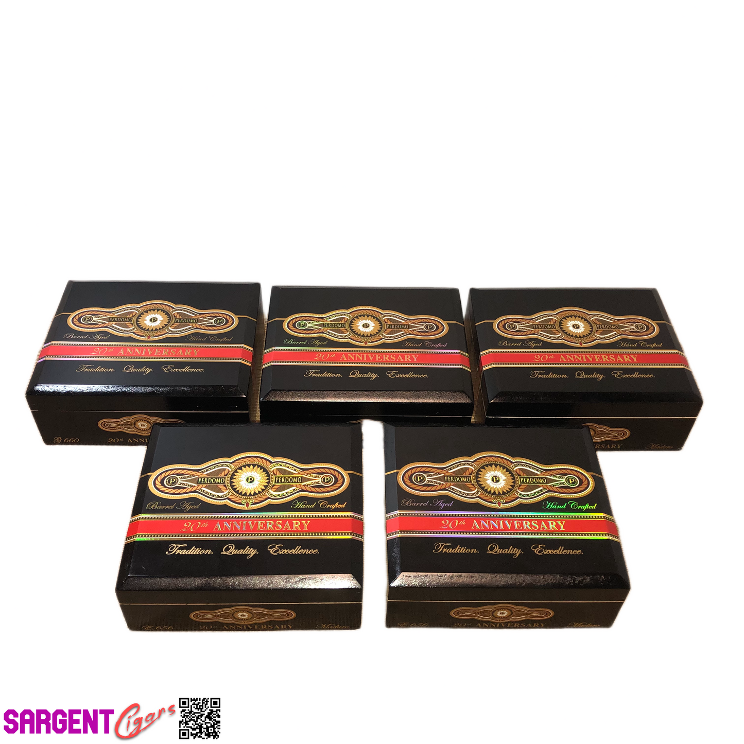 Lot of 5 Perdomo Empty Wooden Cigar Boxes #96