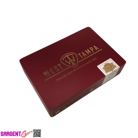 West Tampa Red Robusto Empty Wooden Cigar Box 8.75x6x2