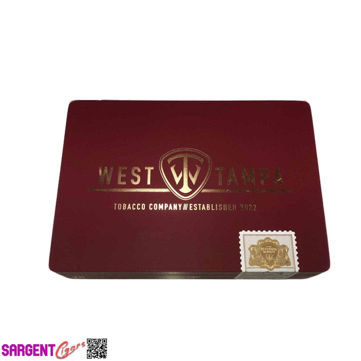 West Tampa Red Robusto Empty Wooden Cigar Box 8.75x6x2