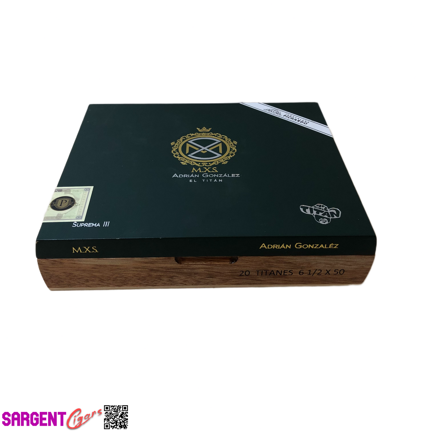 M.X.S. El Titan Empty Wooden Cigar Box 9x7.75x2