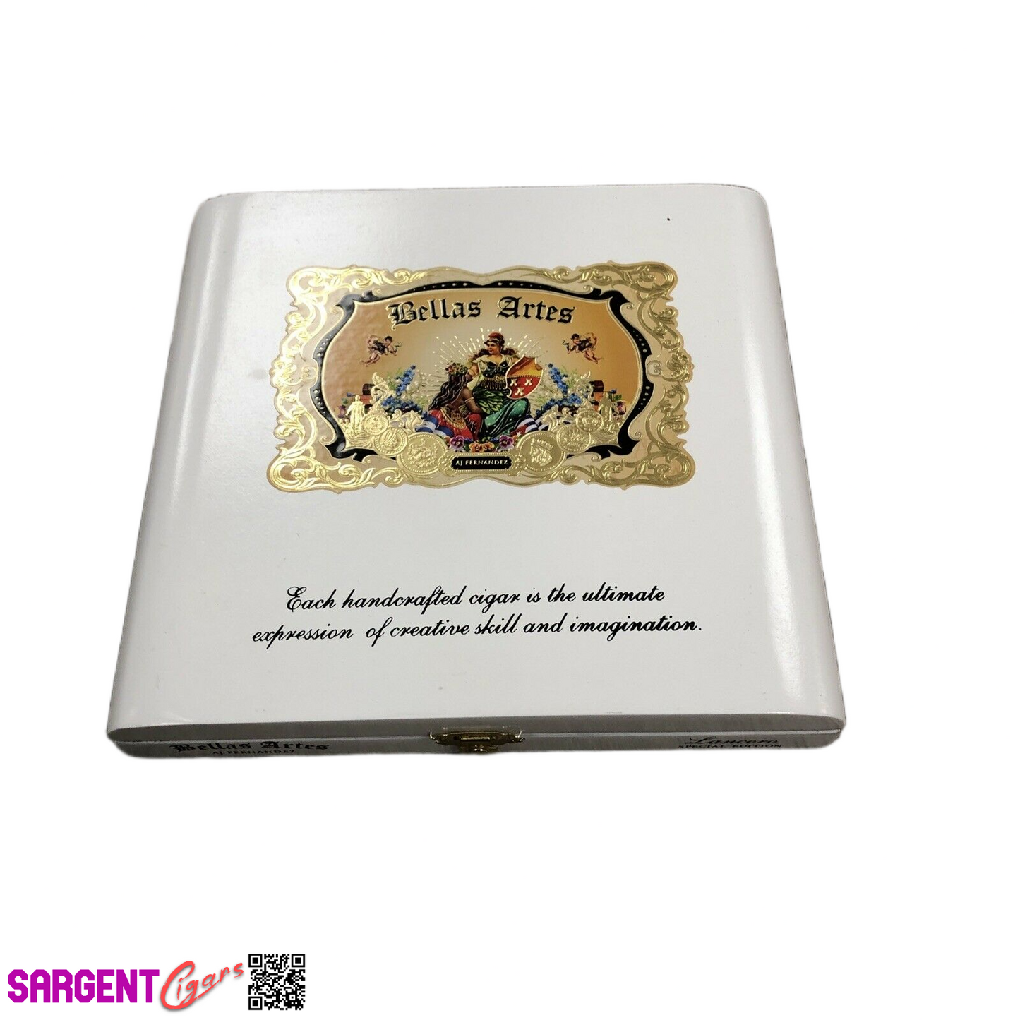 Aj Fernandez Bellas Artes Lancero Empty Wooden Cigar Box 9x8x1.5