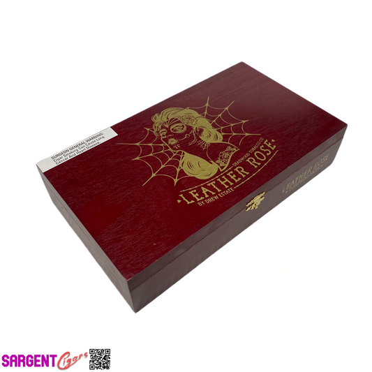 Deadwood Leather Rose Empty Wooden Cigar Box 11x6x2.5