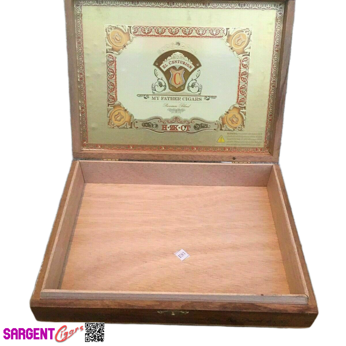 My Father Cigars El Centurion Toro Empty Wooden Cigar Box 9x7x2