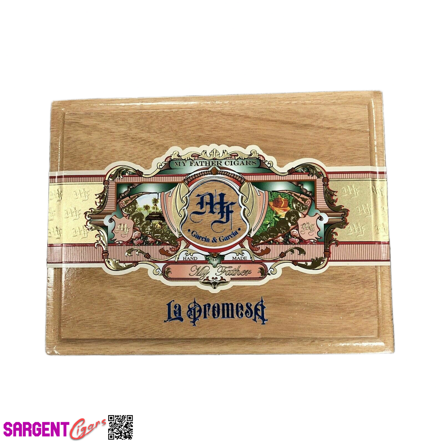 My Father Cigars La Promesa Toro Empty Wooden Cigar Box 9x7x2