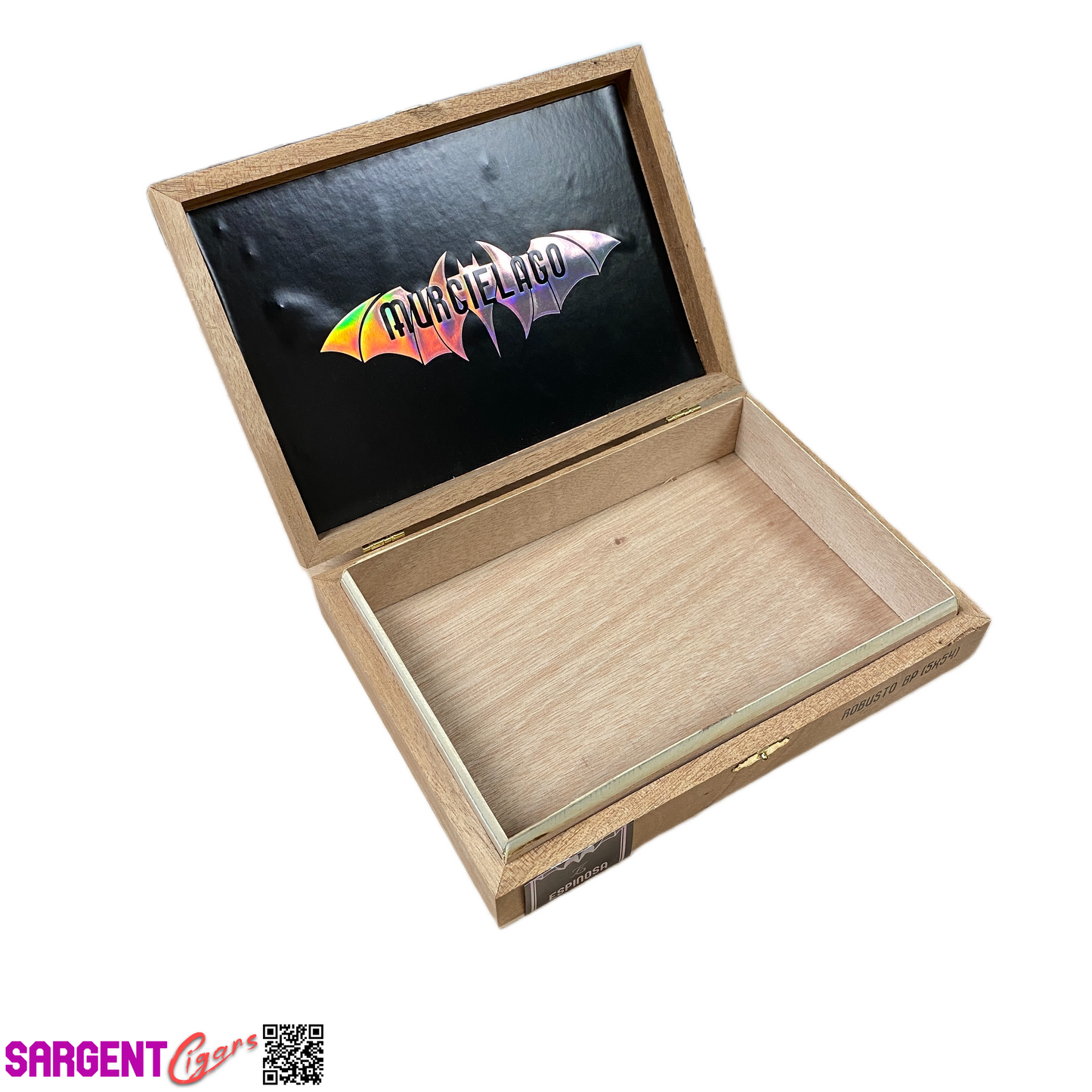 Espinosa Murcielago Robusto Empty Wooden Cigar Box 8.75x6.25x2