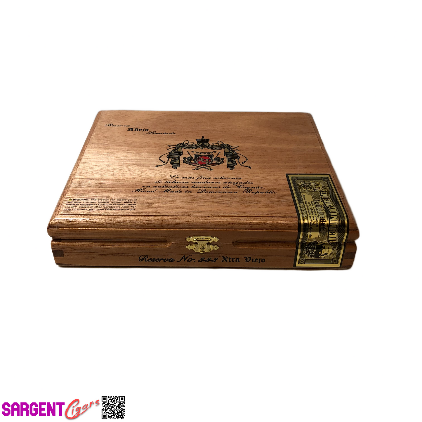 Arturo Fuente Anejo 888 Empty Wooden Cigar Box 9.5x8x2