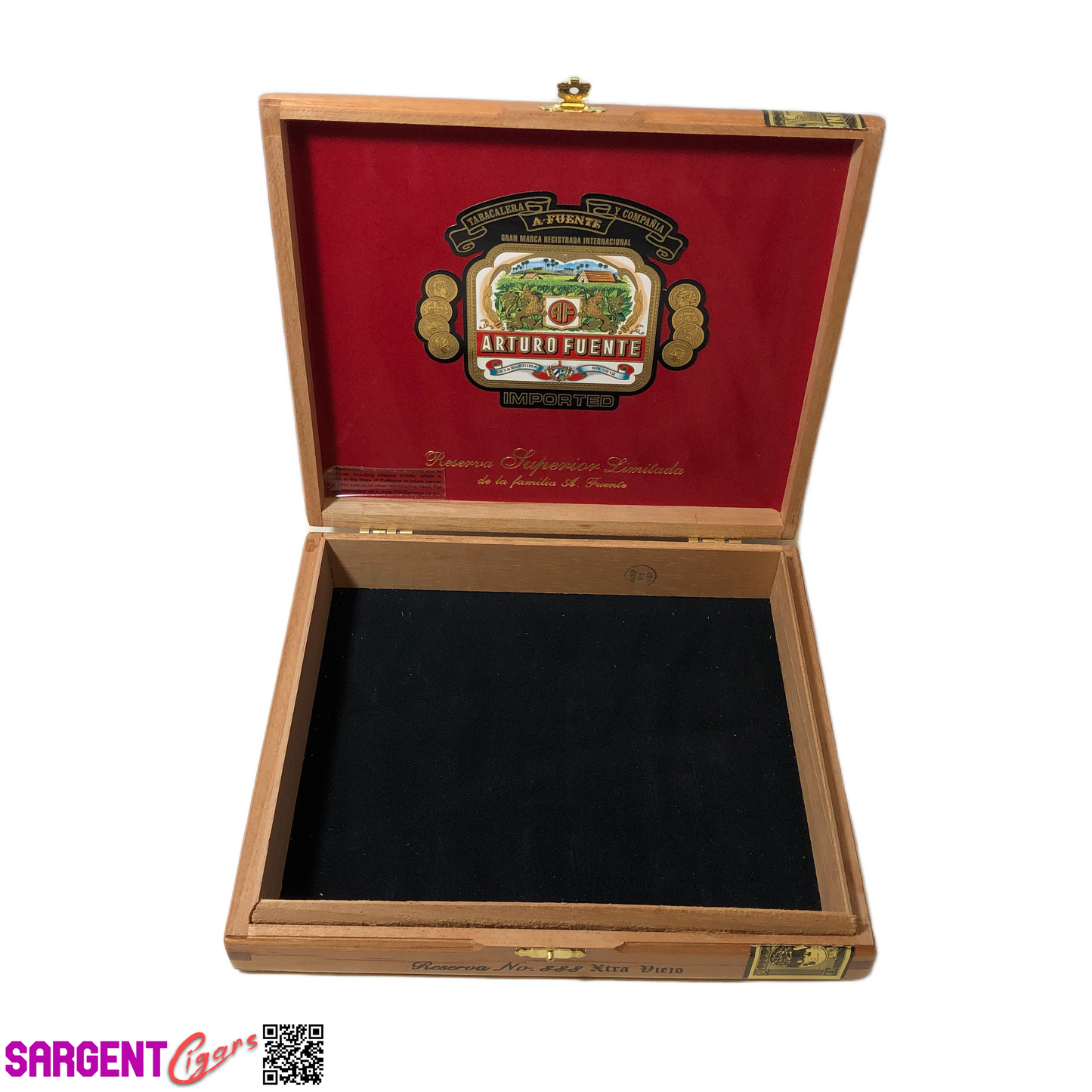 Arturo Fuente Anejo 888 Empty Wooden Cigar Box 9.5x8x2
