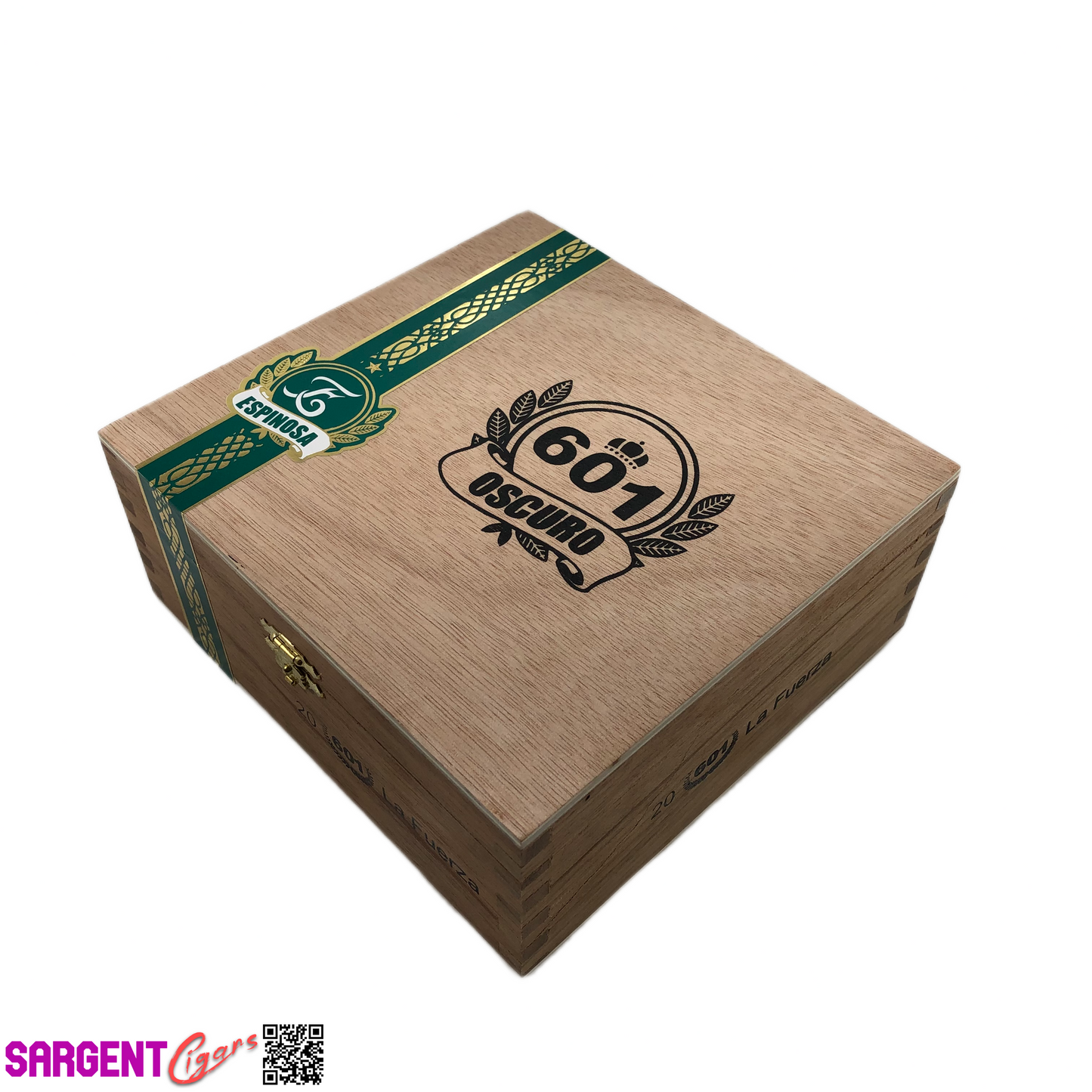 Espinosa 601 Oscuro La Fuerza Empty Wooden Cigar Box 6.75x6.5x3
